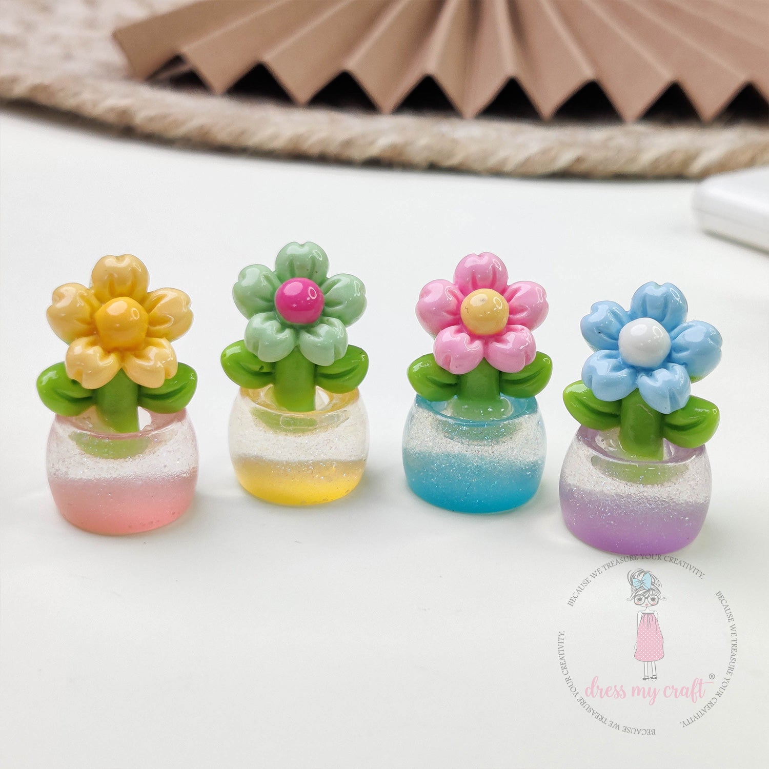 Miniature Glitter Potted Plants