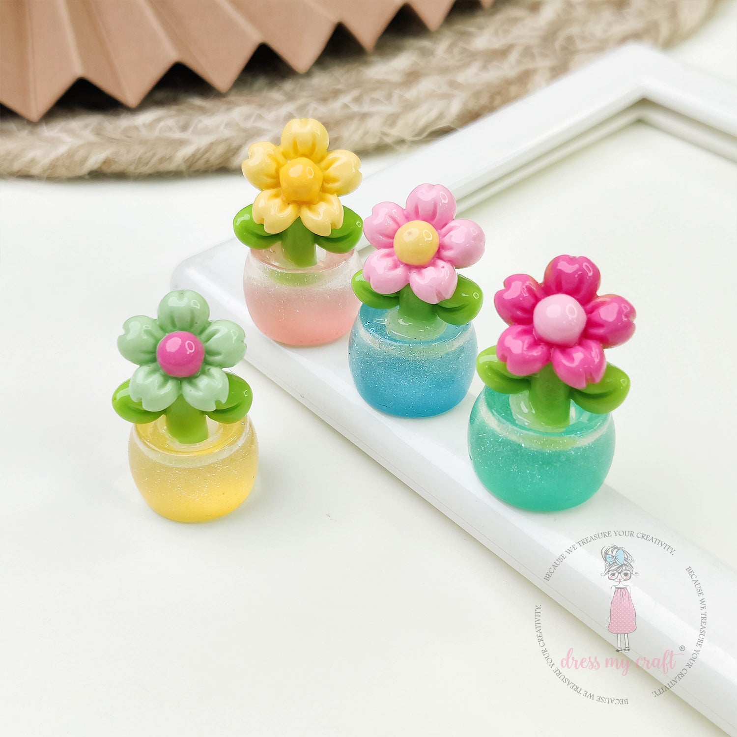 Miniature Glitter Potted Plants