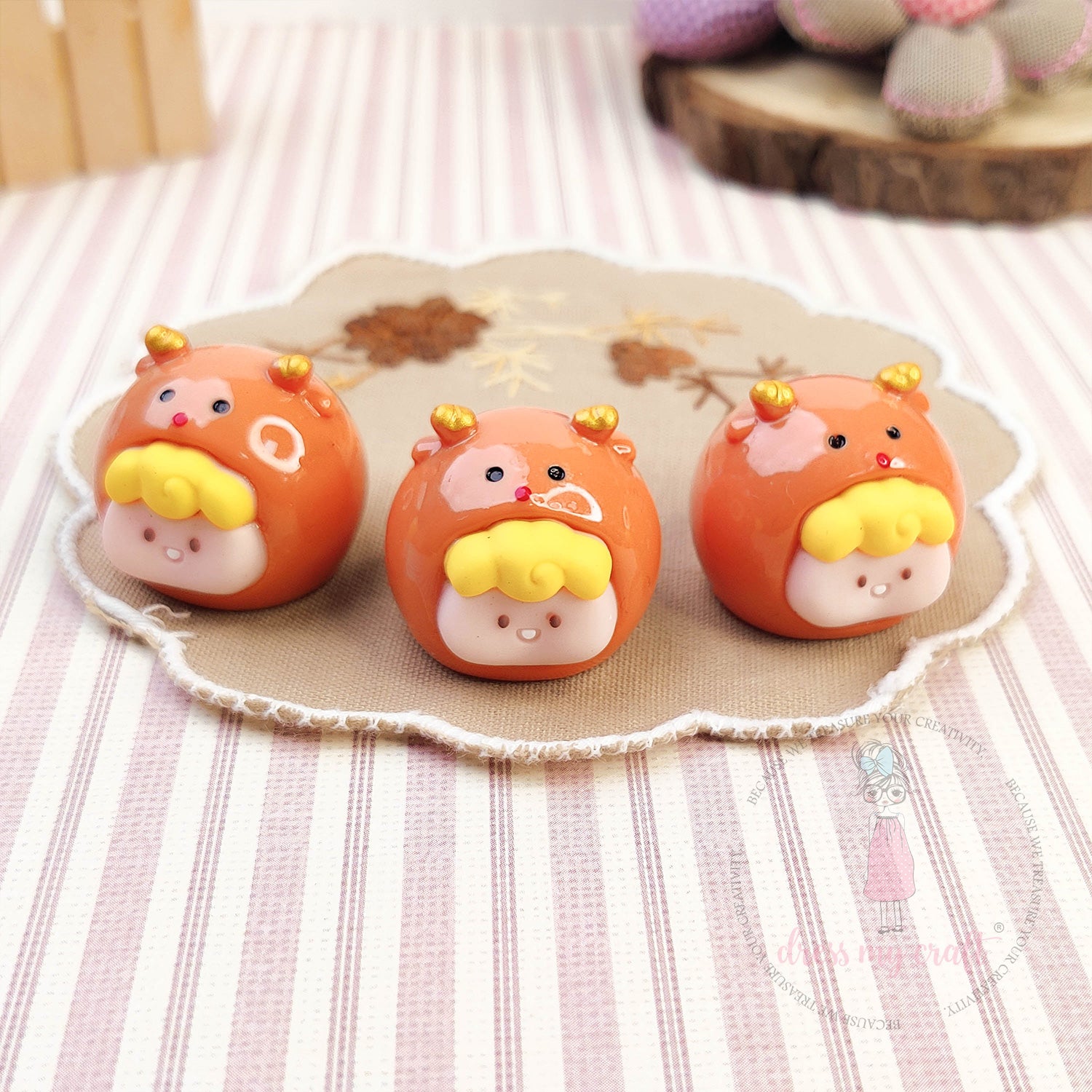 Miniature Cute Bean Bear Face