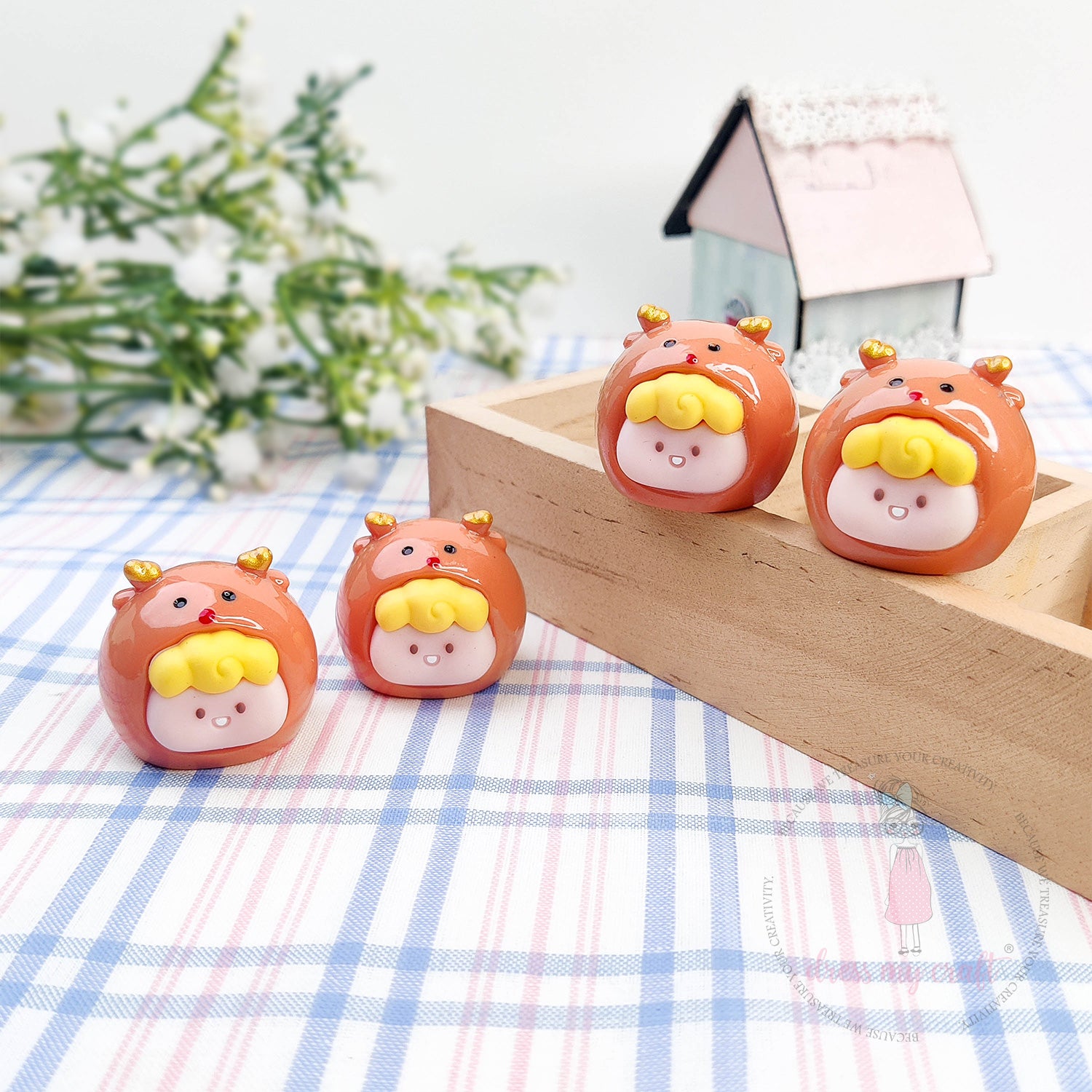 Miniature Cute Bean Bear Face
