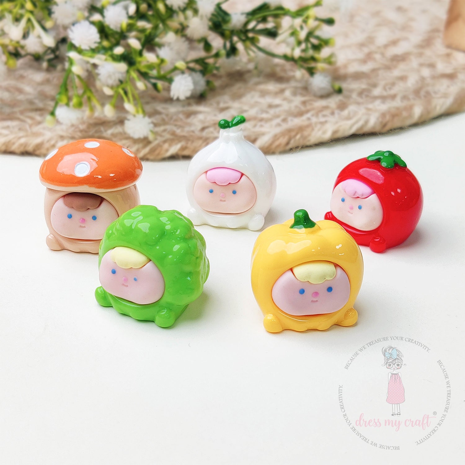 Miniature Cute Bean Veggie Faces