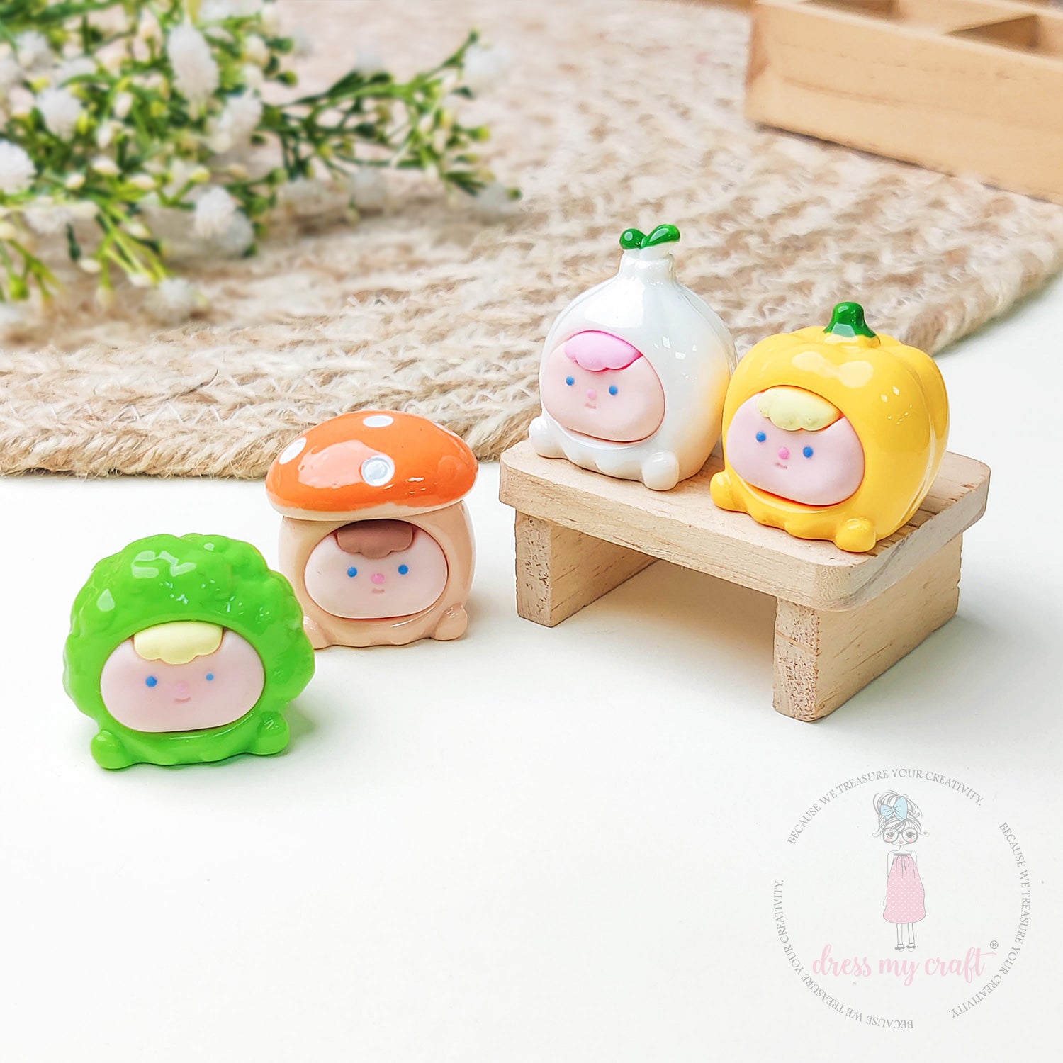 Miniature Cute Bean Veggie Faces