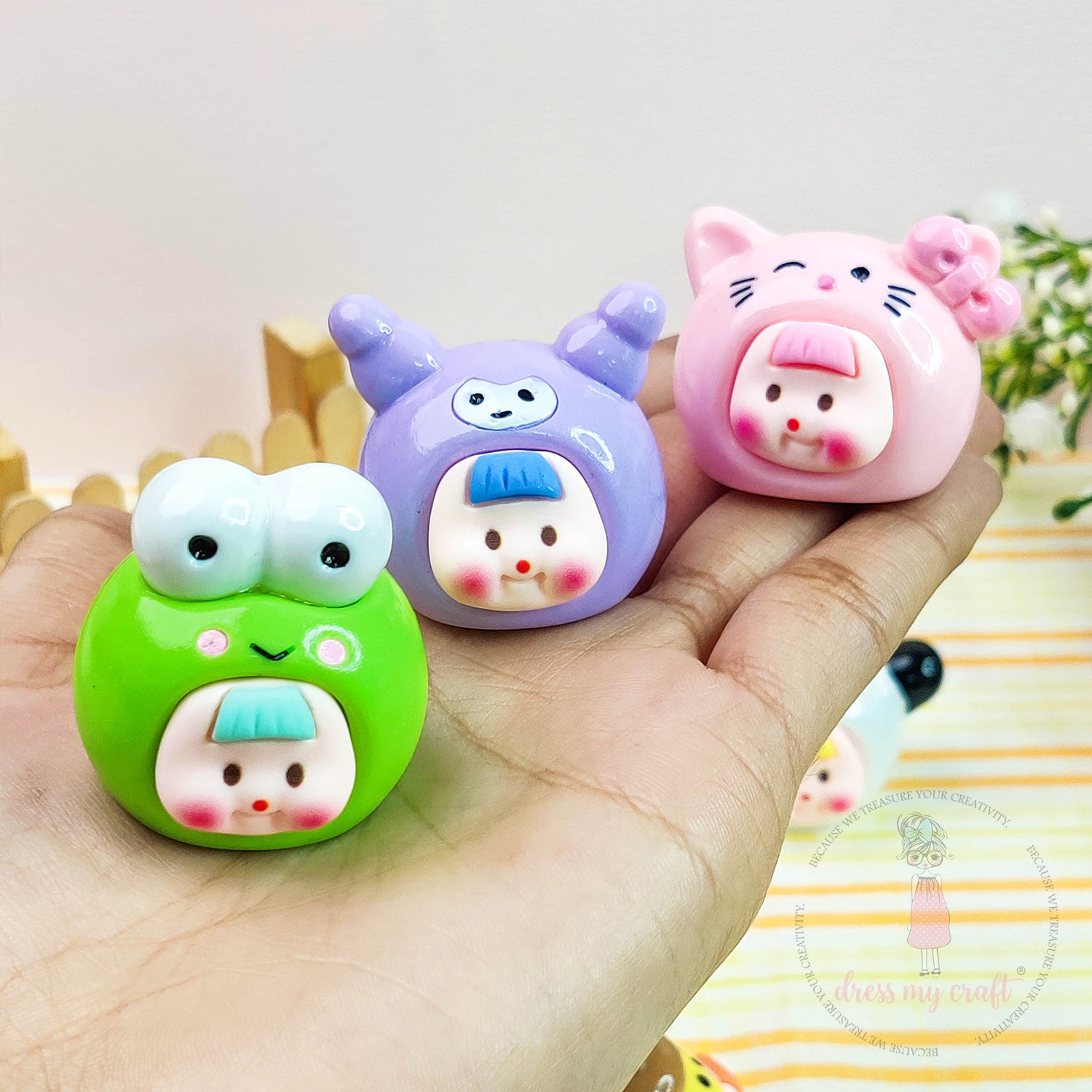 Miniature Cute Bean Cartoon Faces