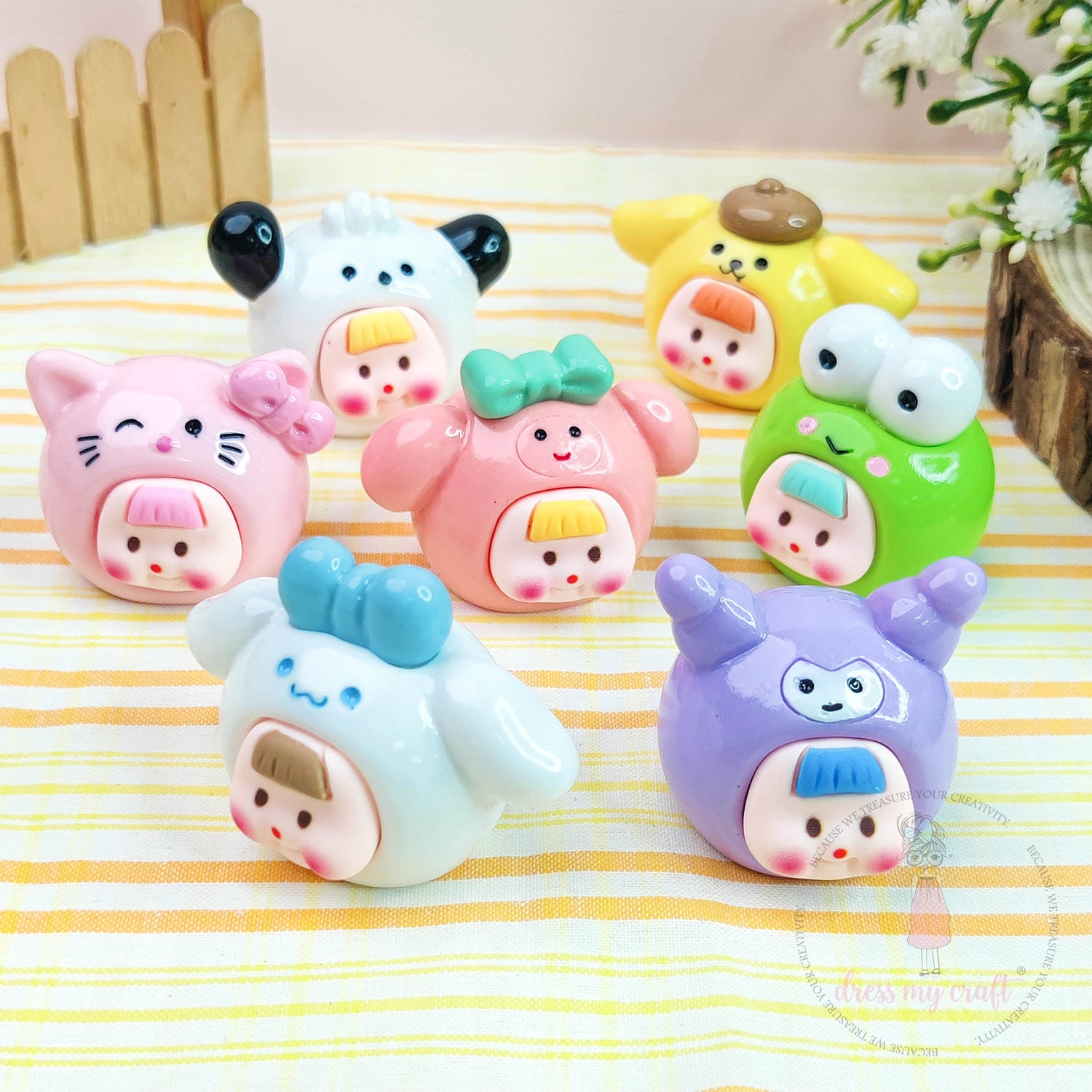Miniature Cute Bean Cartoon Faces