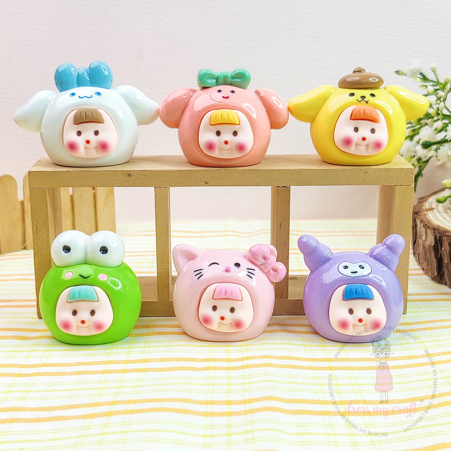 Miniature Cute Bean Cartoon Faces
