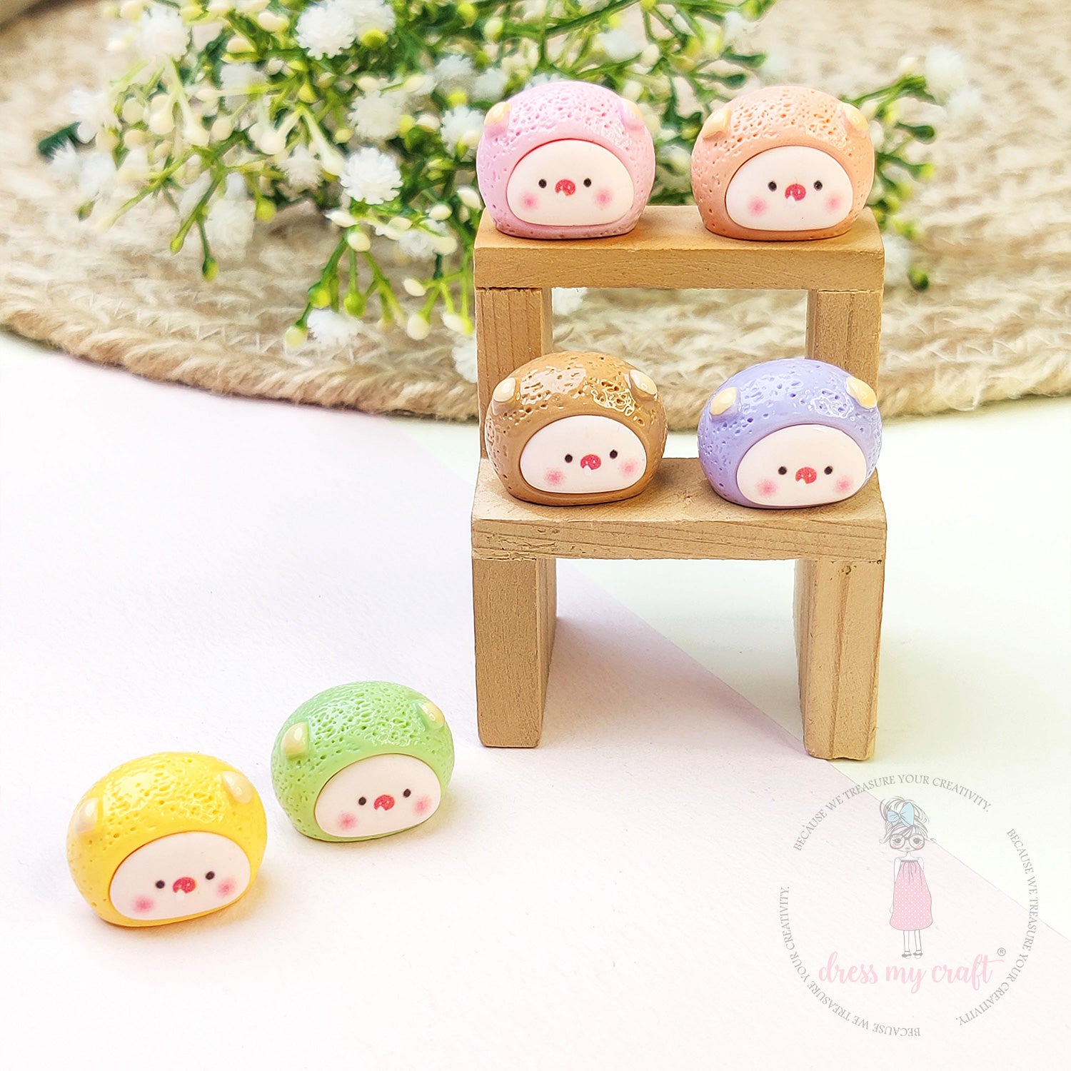 Miniature Cute Bean Pig Faces