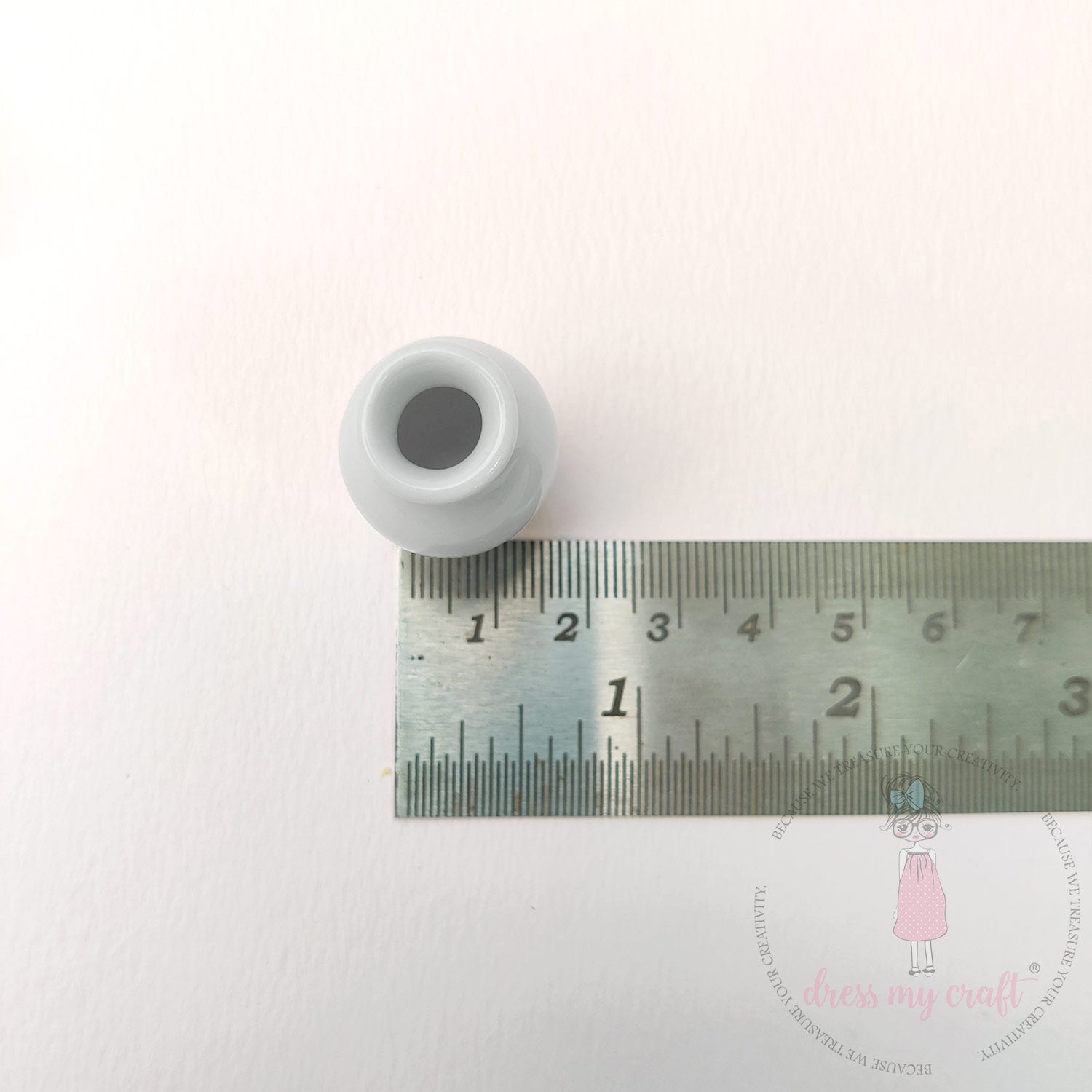 Miniature Round White Vase