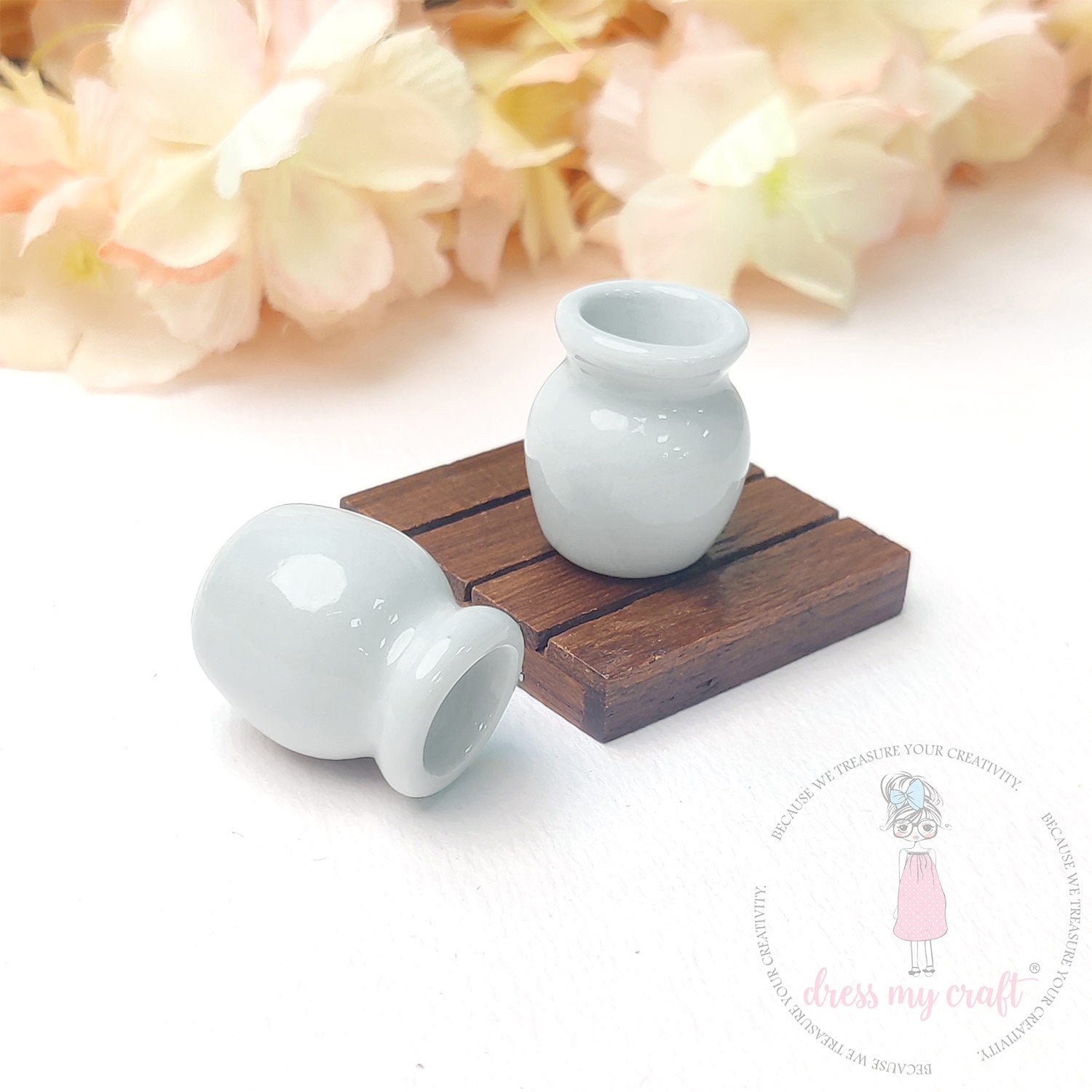 Miniature Flower Vase - White
