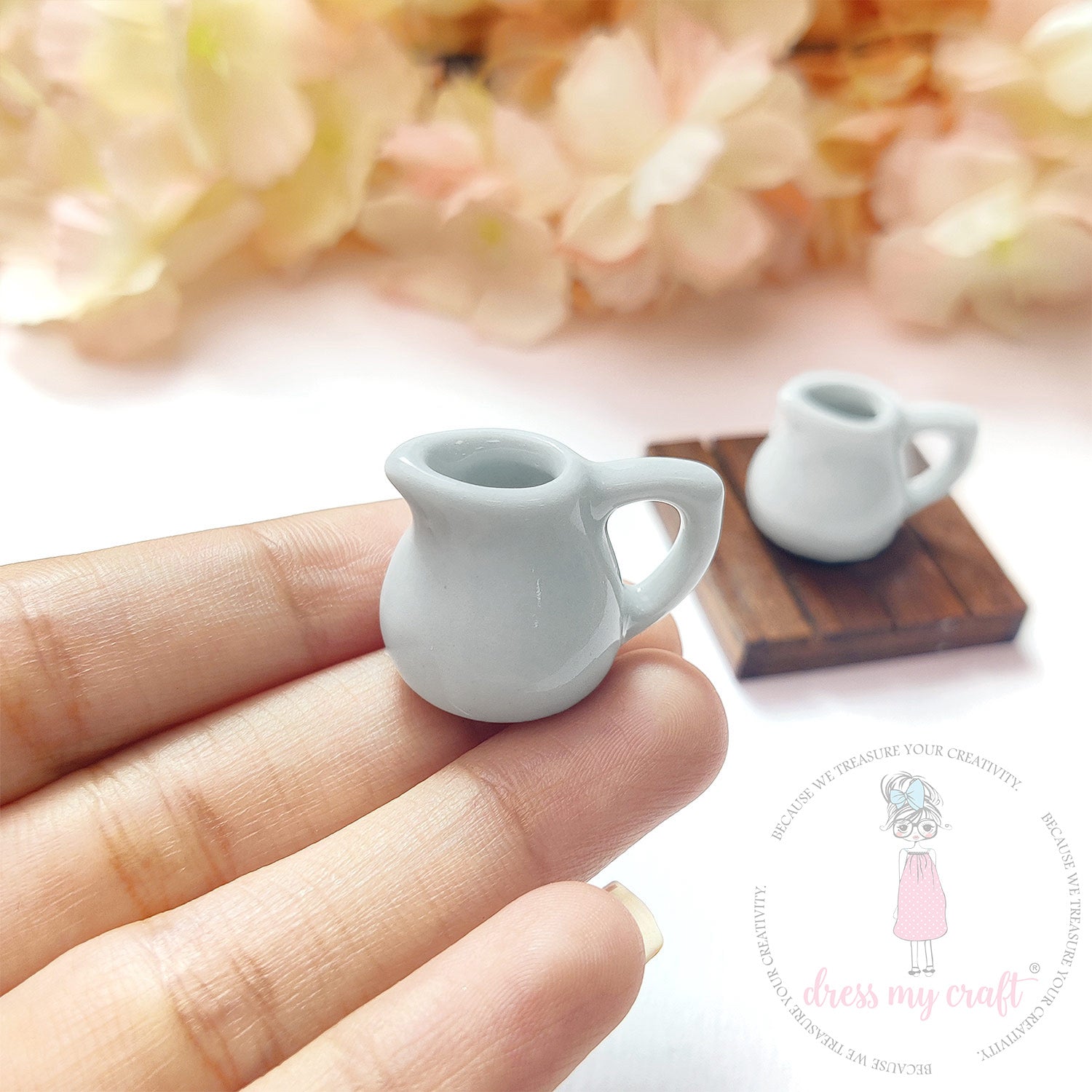 Miniature White Water Jug - Big