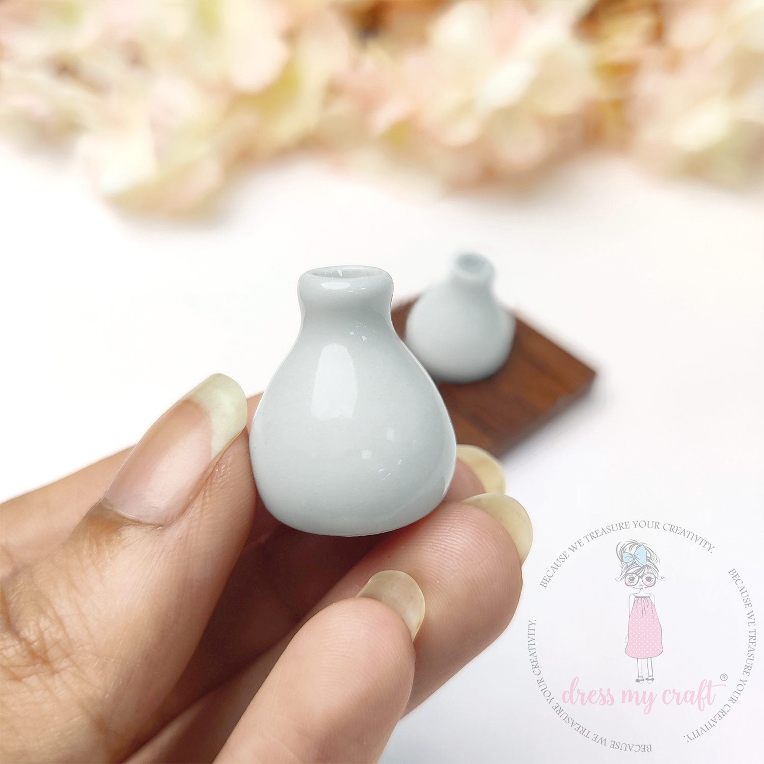Miniature Bud Vase - White