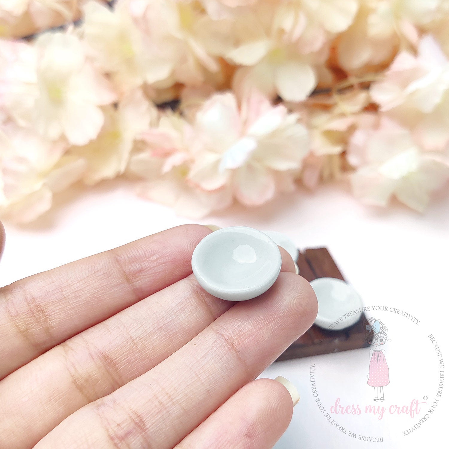 Miniature White Bowls