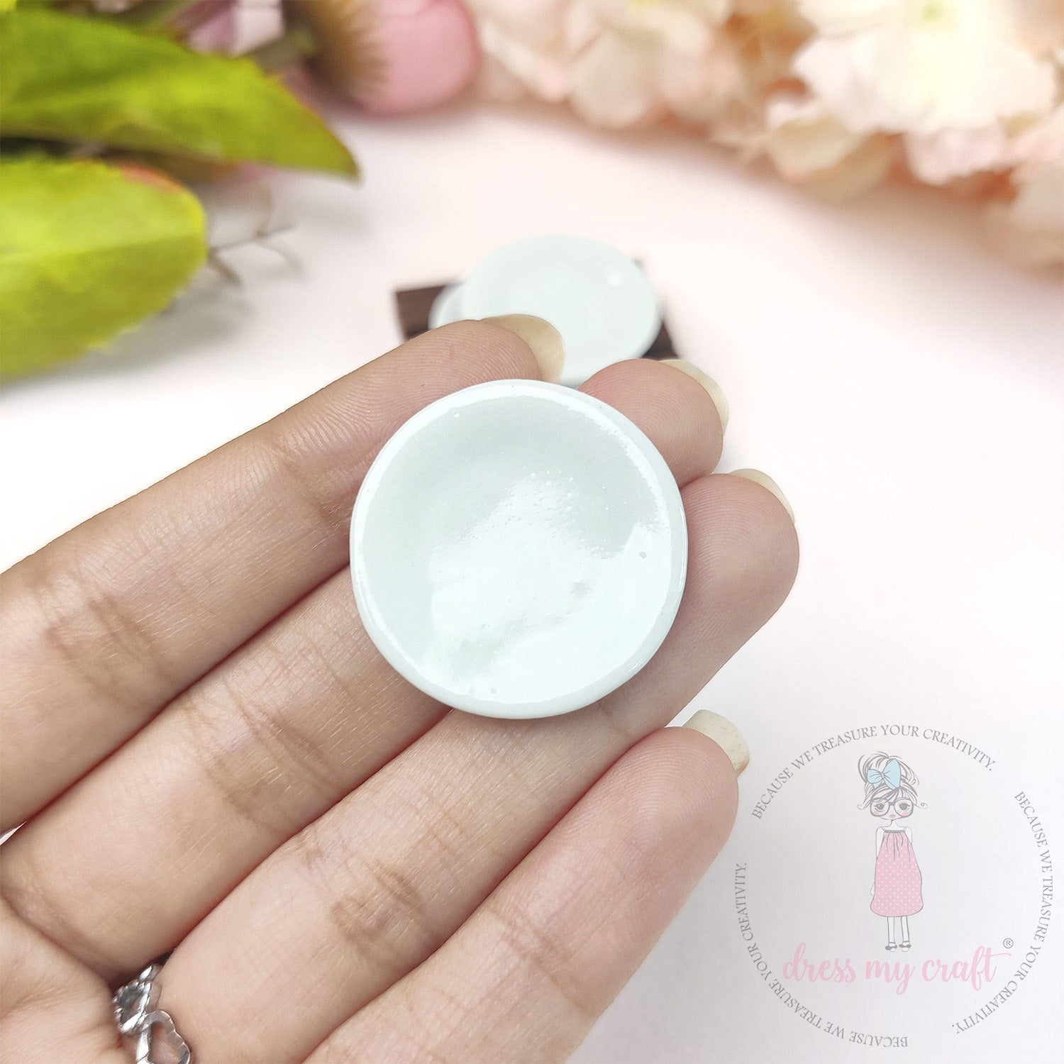 Miniature White Round Dish Plates