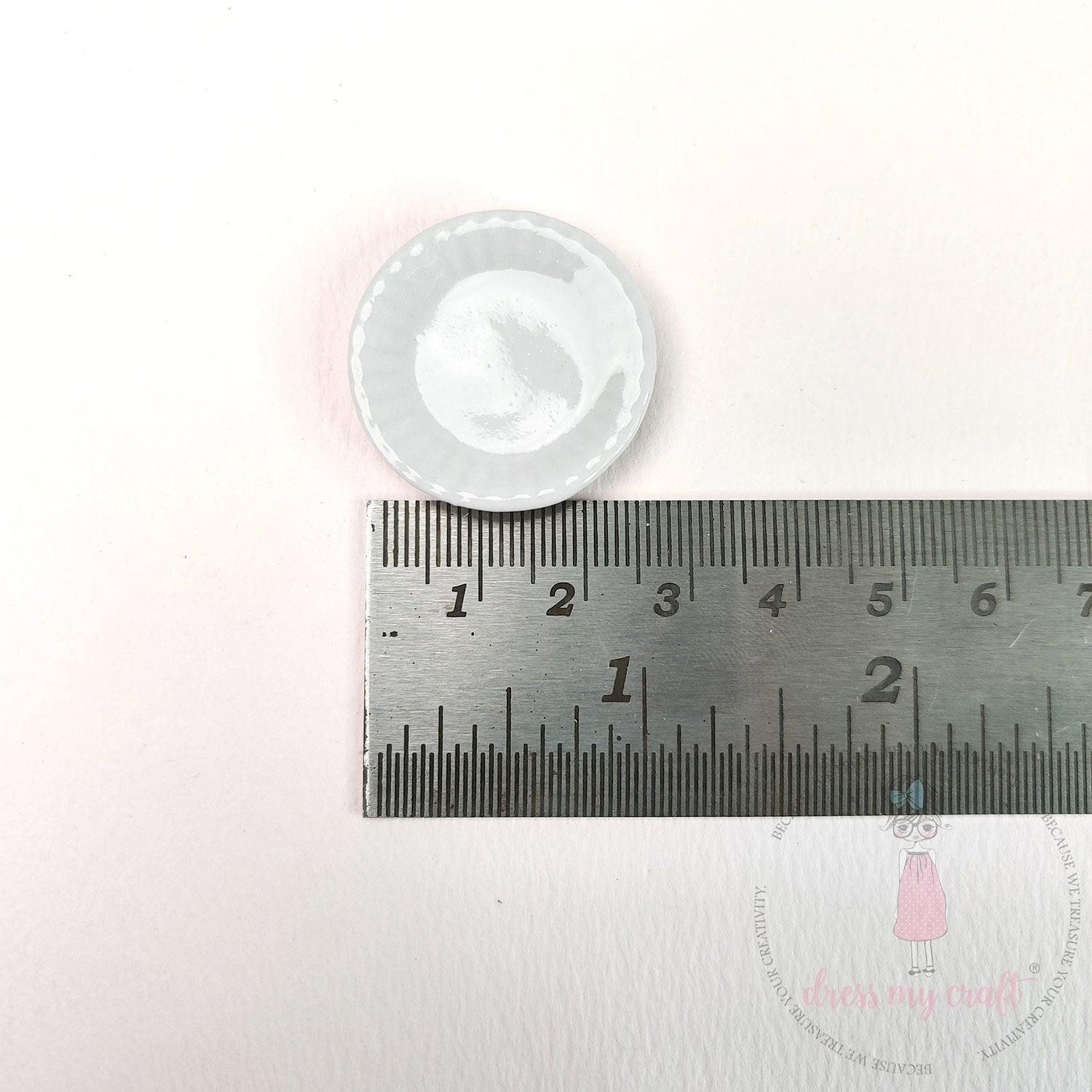 Miniature Fluted Edge Plates - White