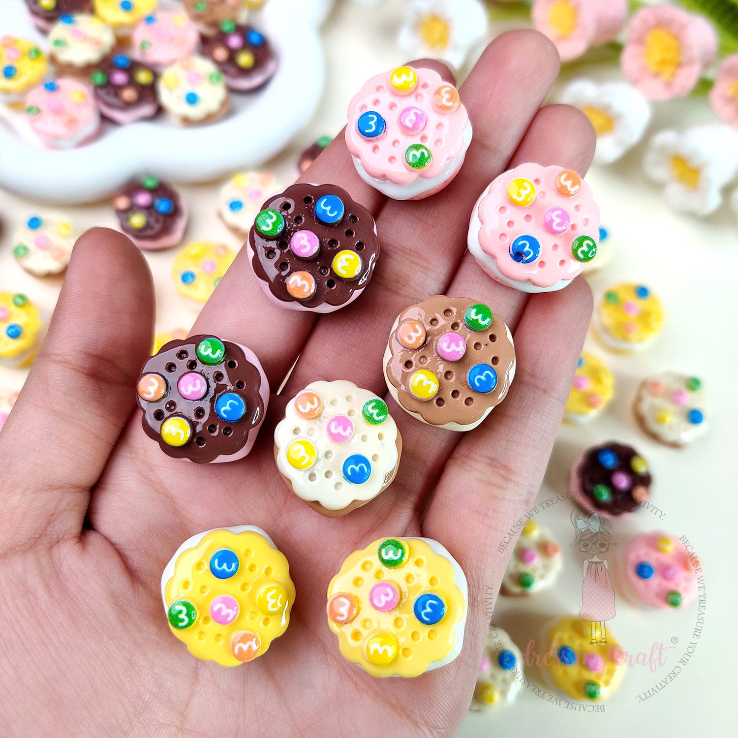 Miniature M&M Creamy Cookies