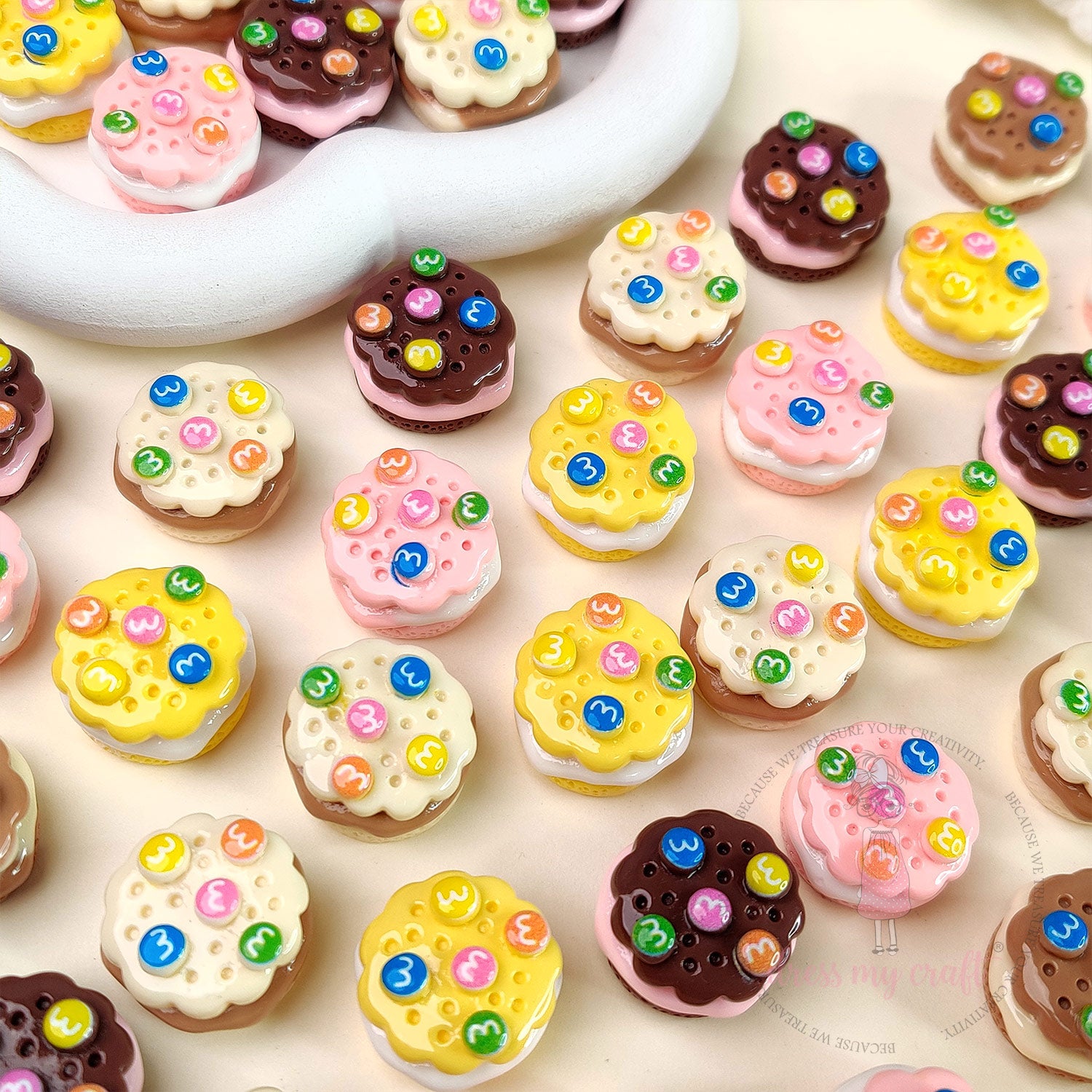 Miniature M&M Creamy Cookies