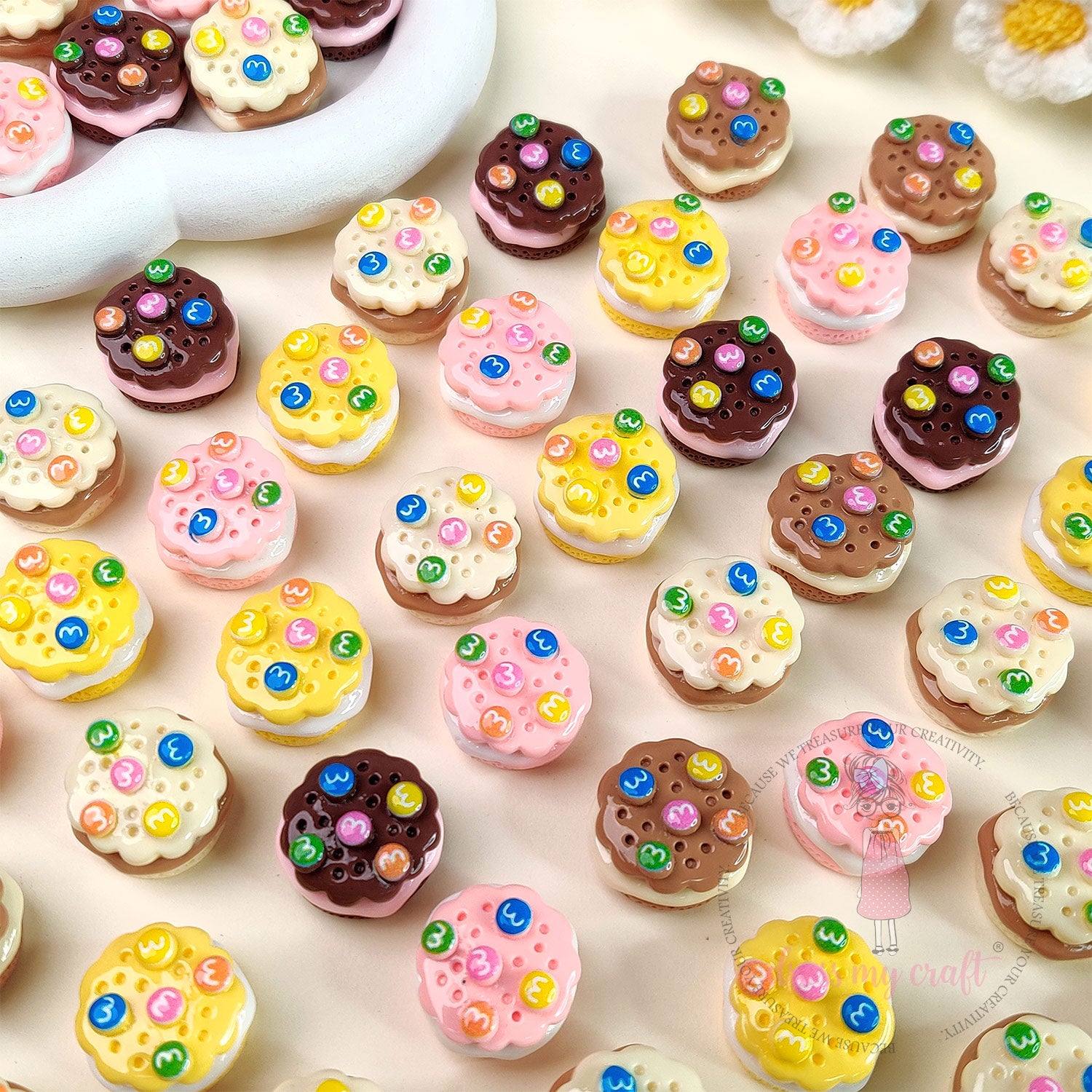 Miniature M&M Creamy Cookies