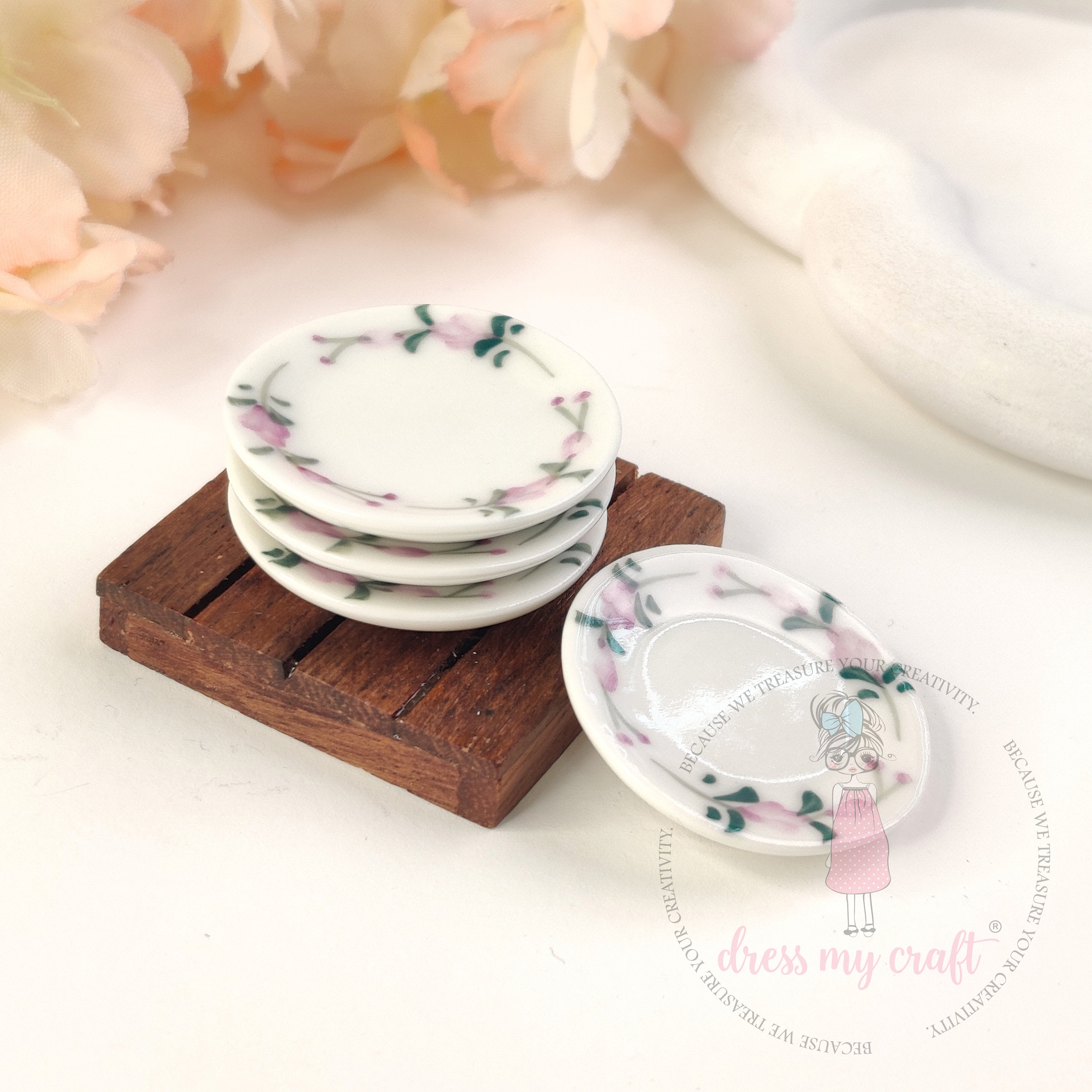 Miniature Pastel Petal Plates