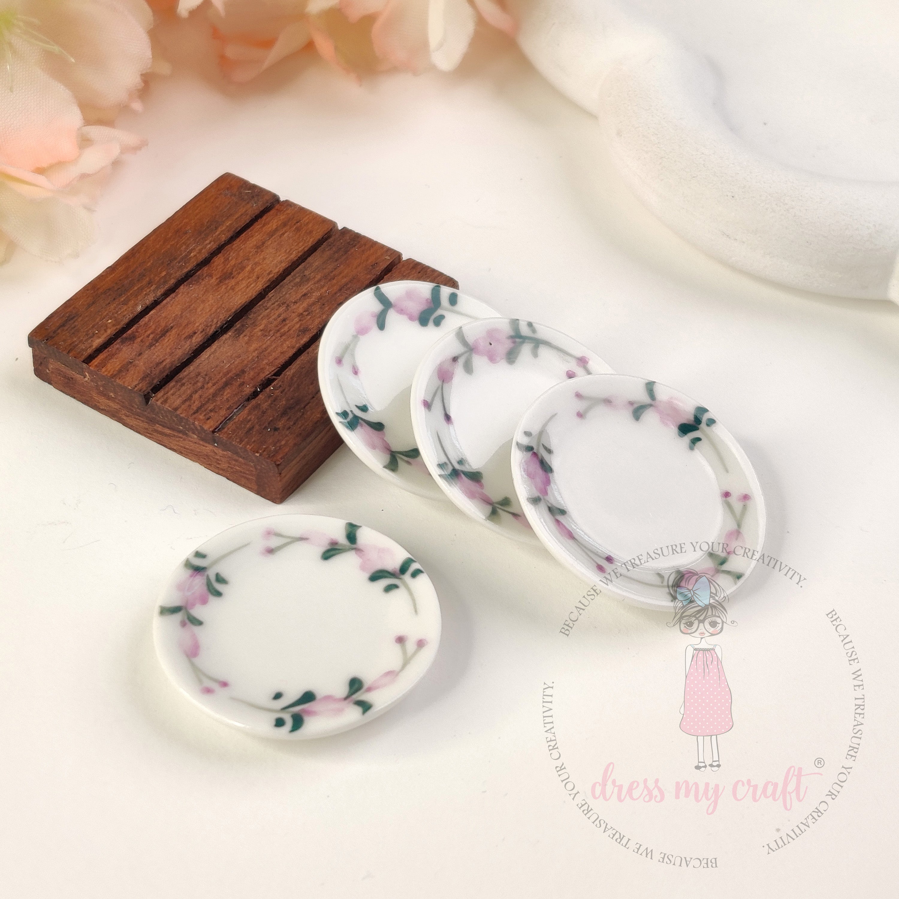Miniature Pastel Petal Plates