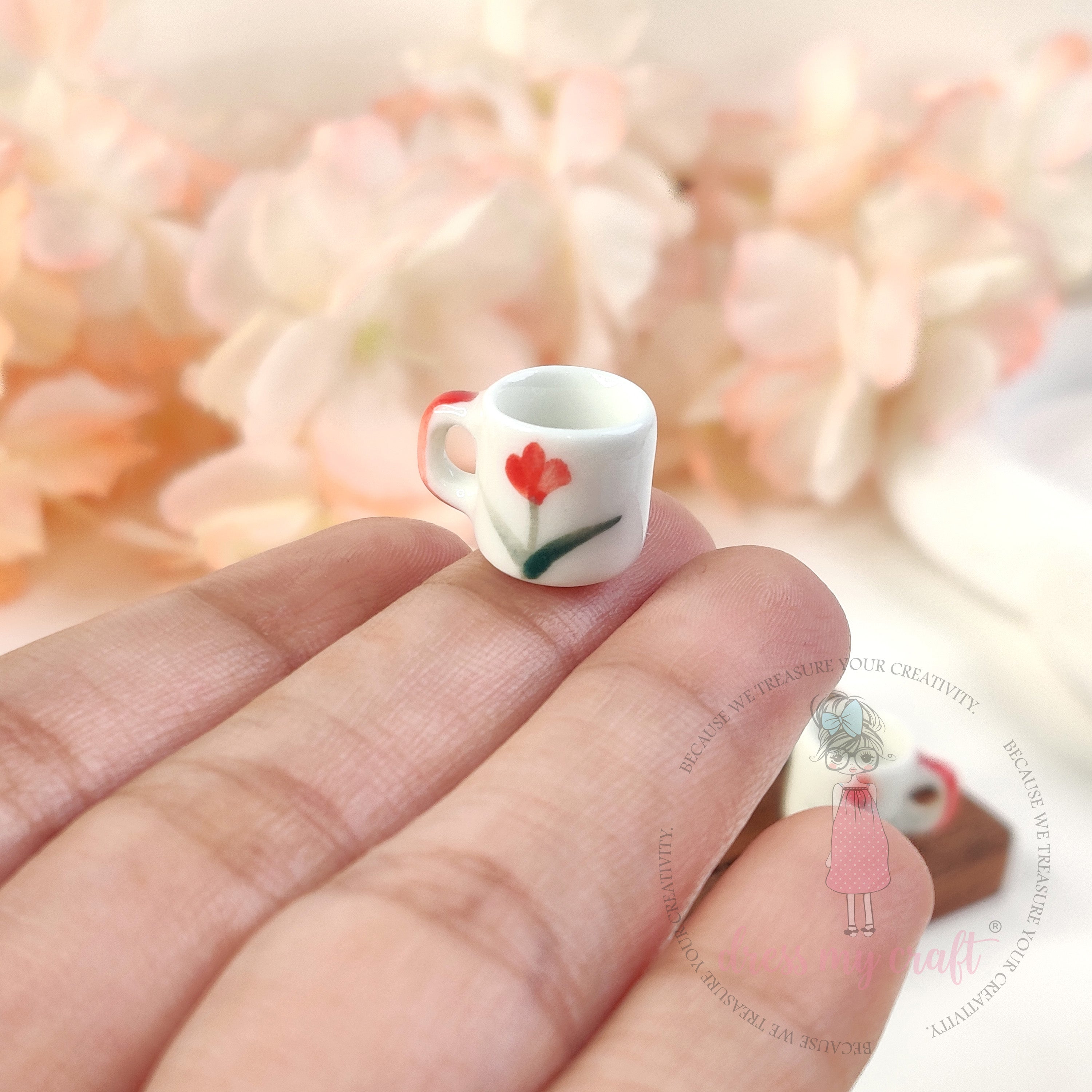 Miniature Floral Coffee Mugs