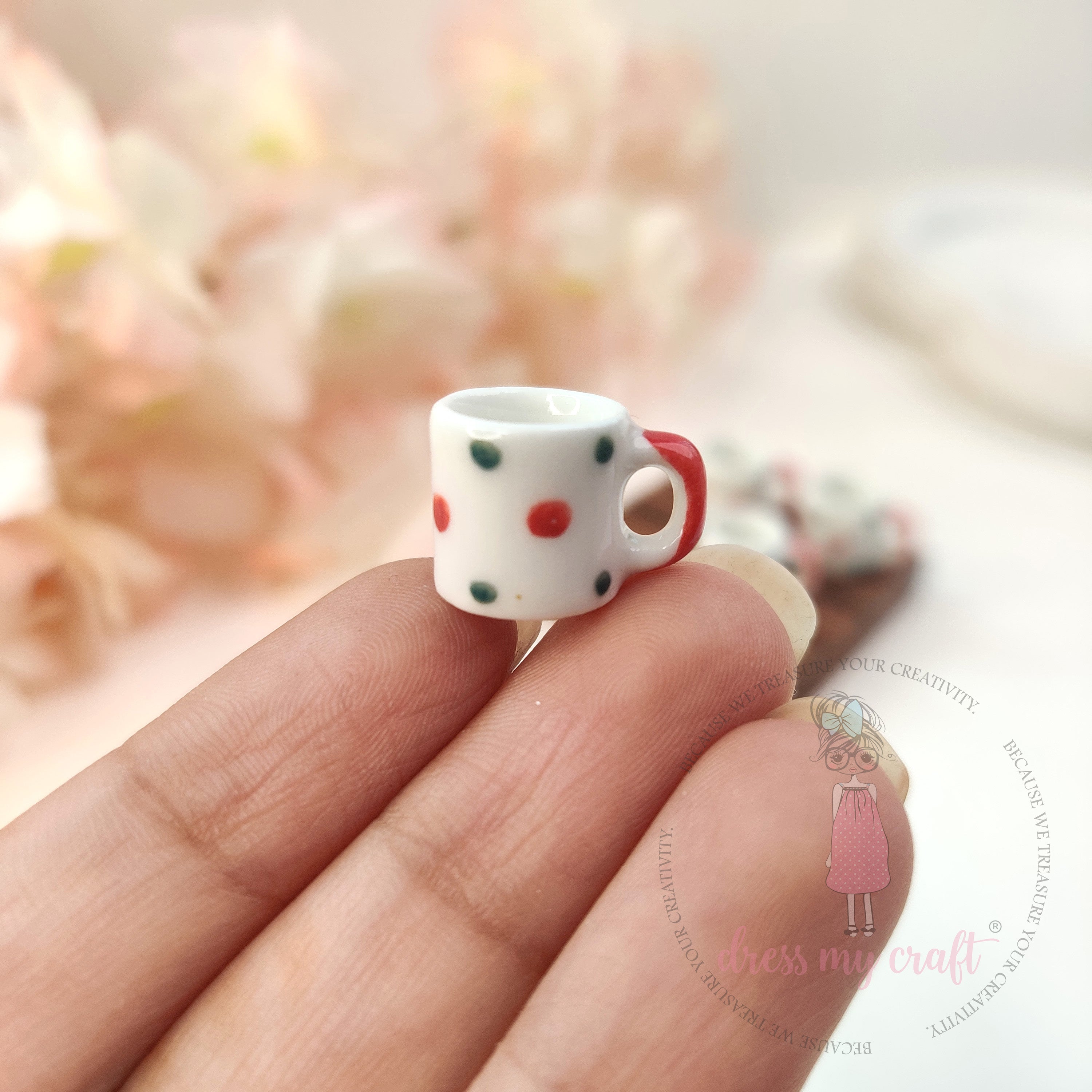 Miniature Polka Dot Coffee Mugs