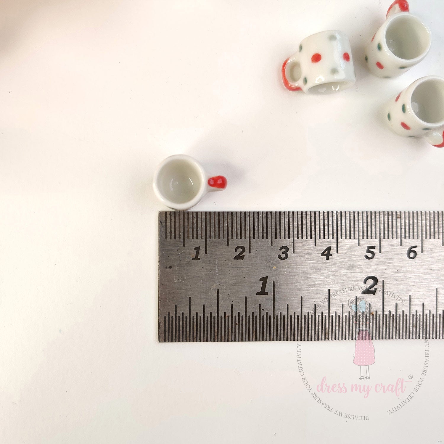 Miniature Polka Dot Coffee Mugs