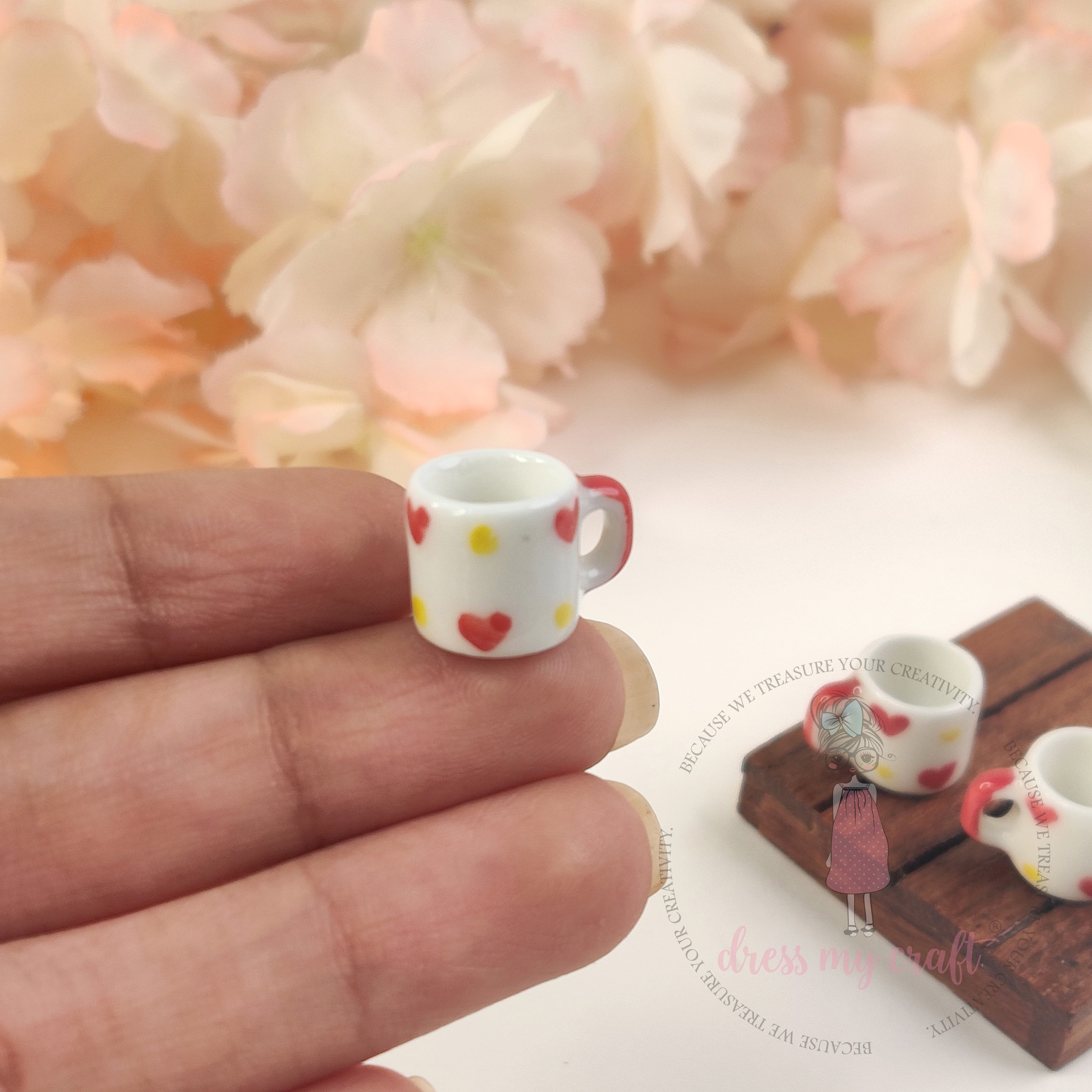 Miniature Heart Coffee Mugs