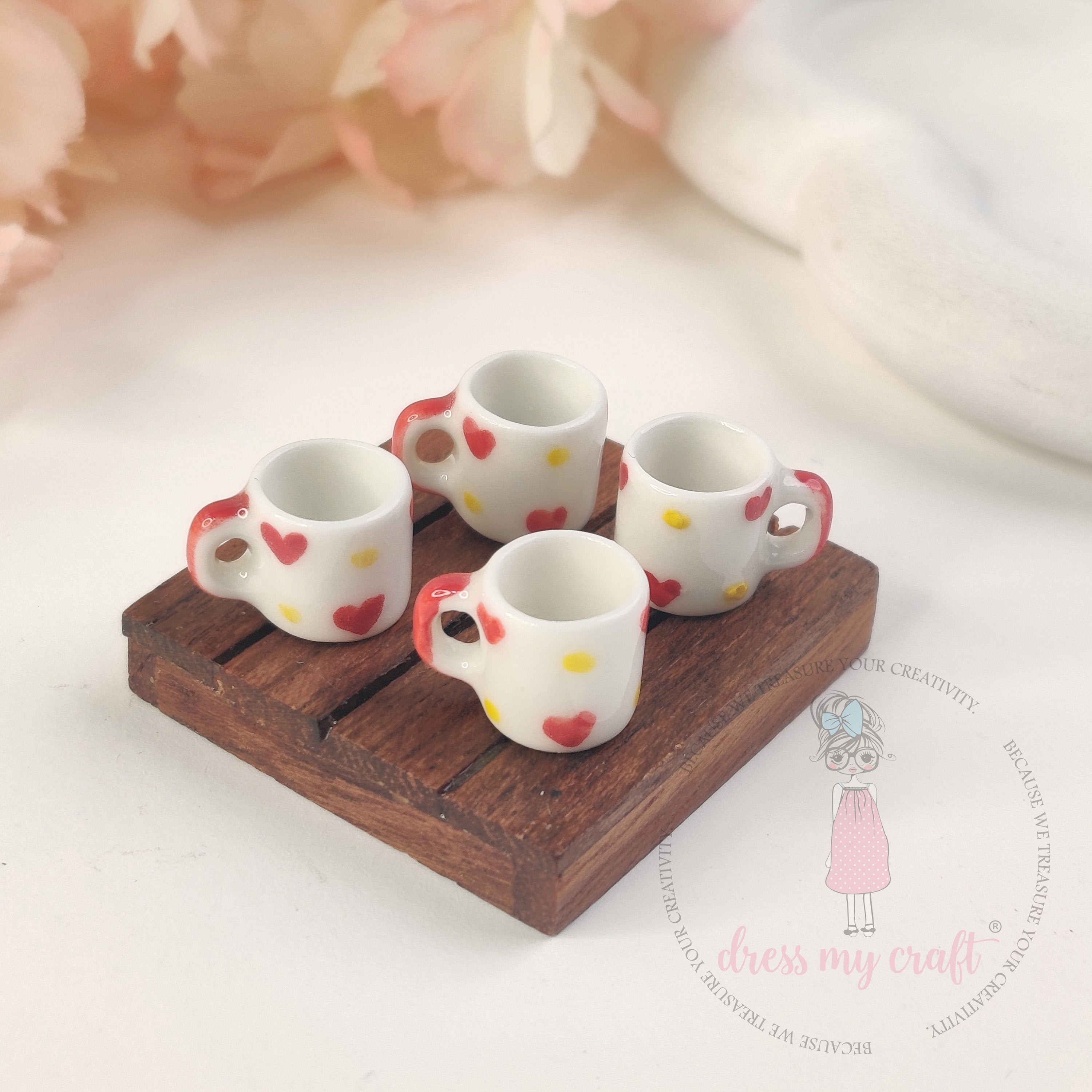 Miniature Heart Coffee Mugs