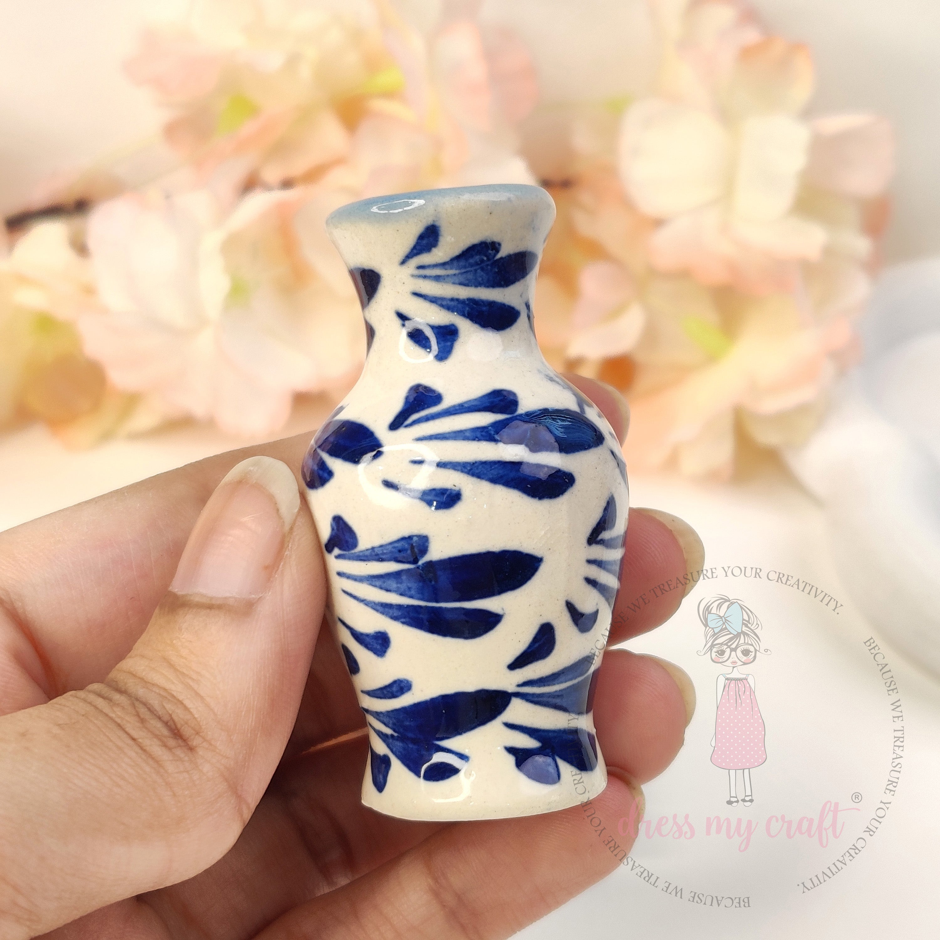 Miniature Indigo Blossom Vase - Big