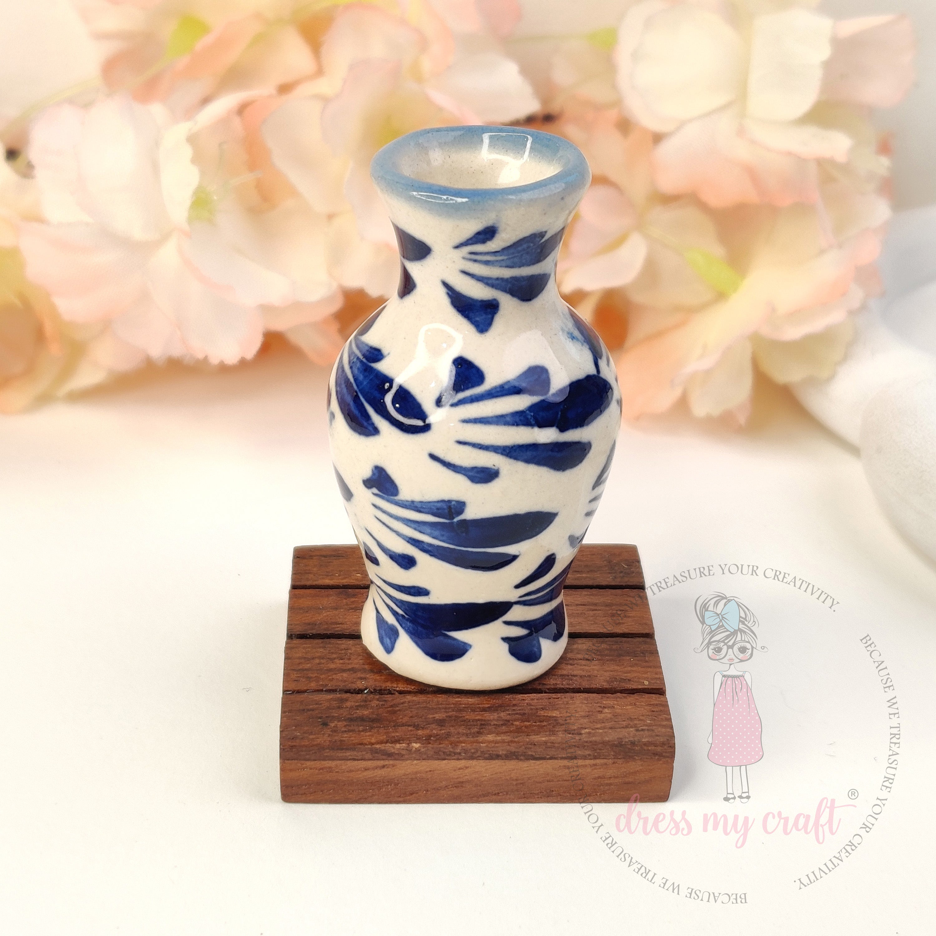 Miniature Indigo Blossom Vase - Big