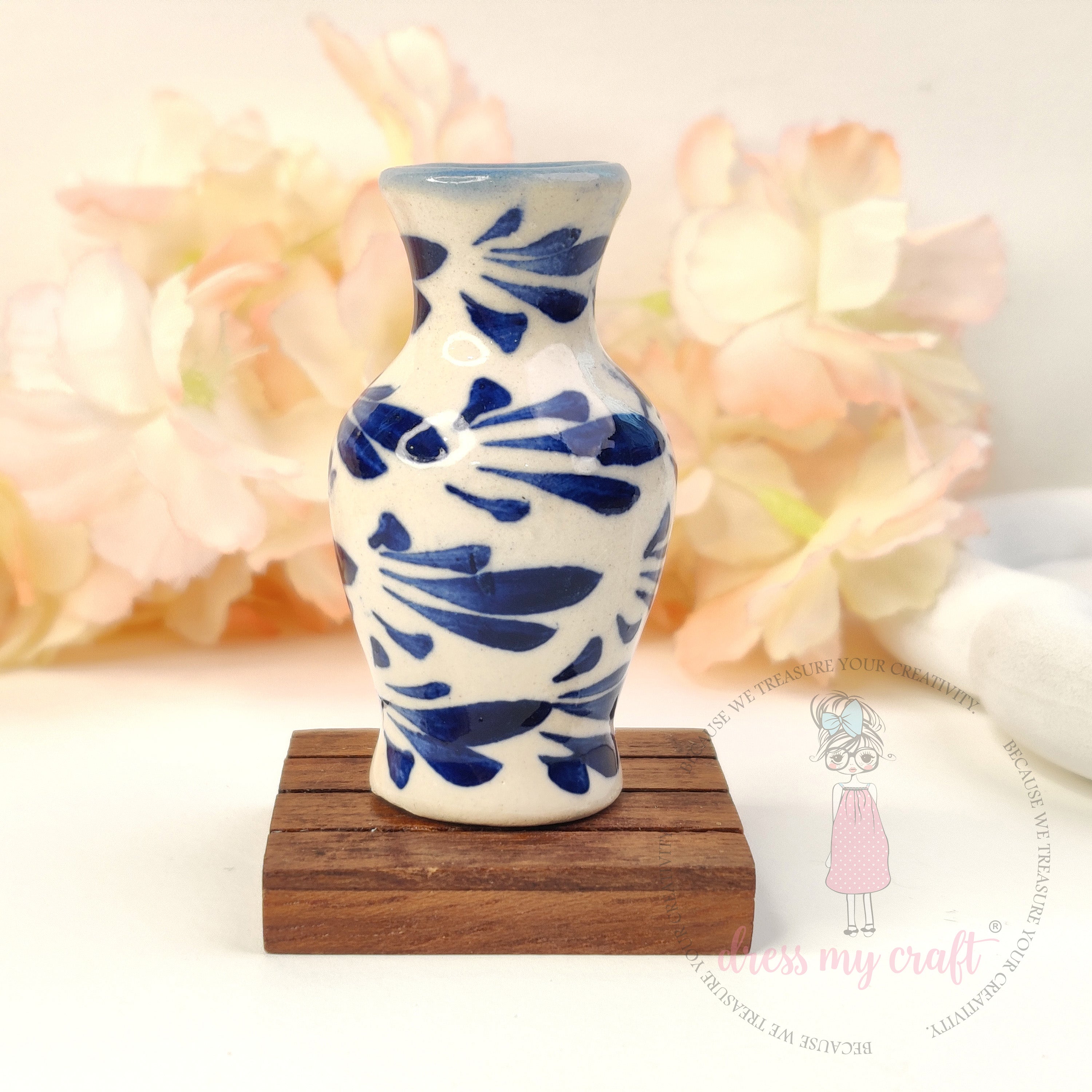 Miniature Indigo Blossom Vase - Big