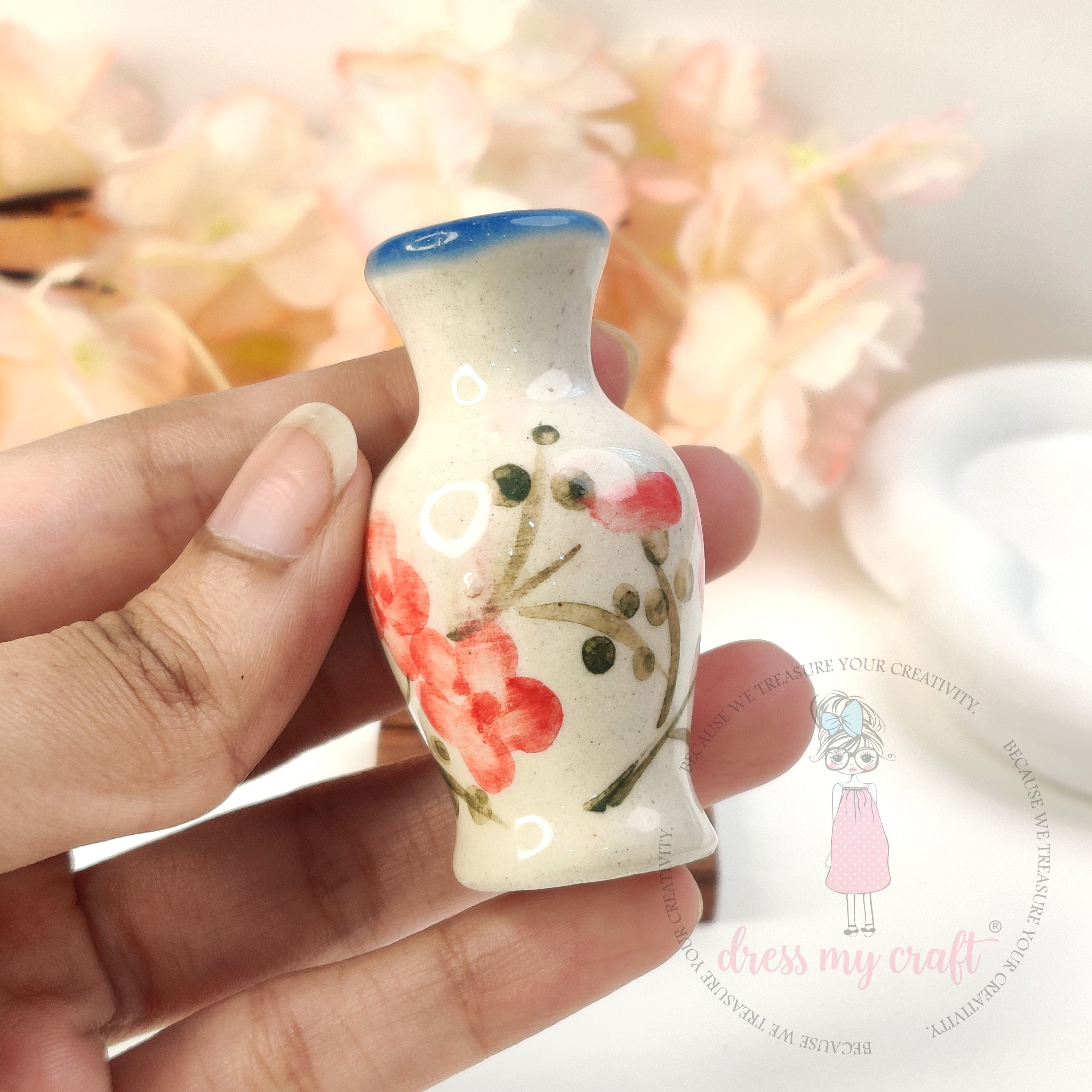Miniature Rosy Bloom Vase - Big