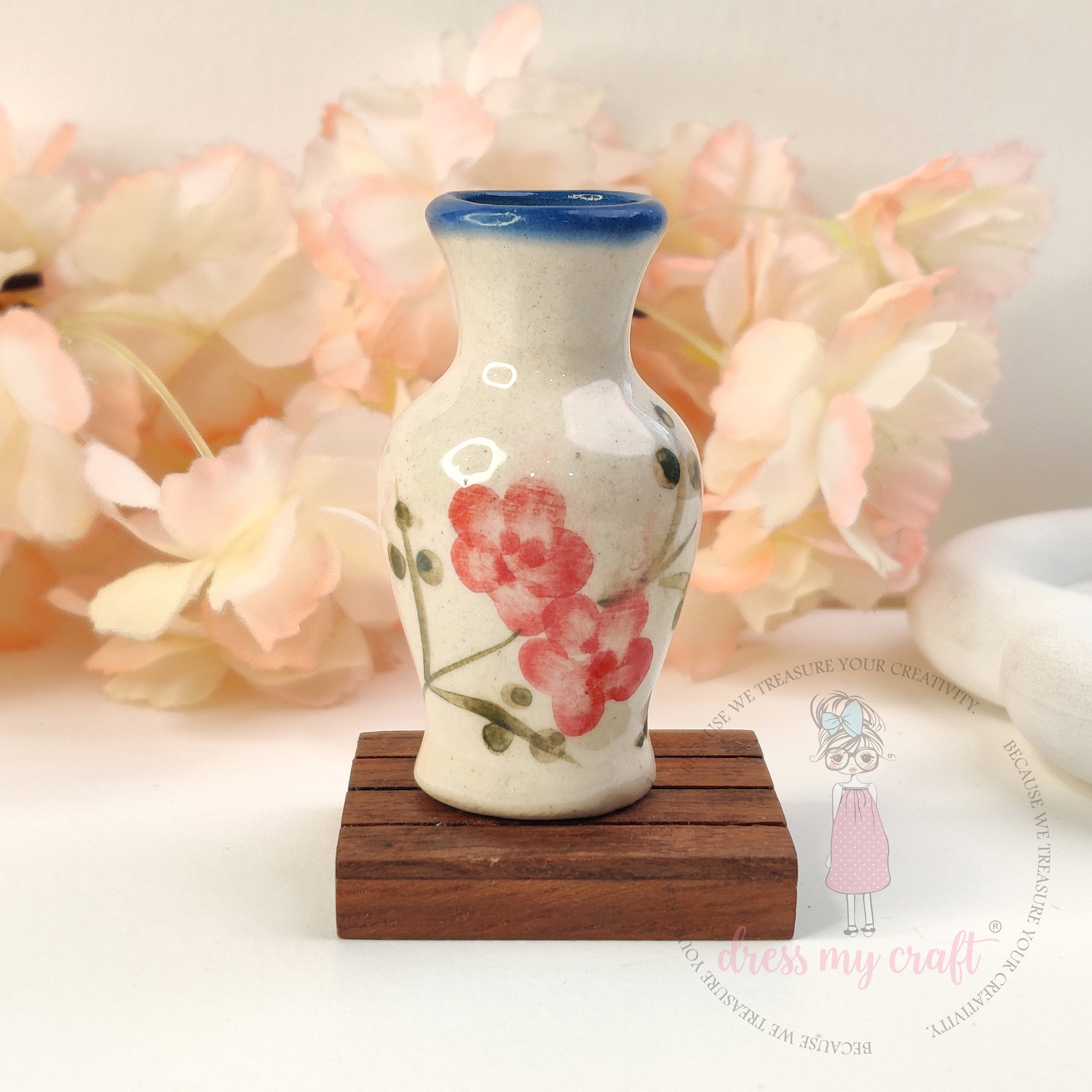 Miniature Rosy Bloom Vase - Big