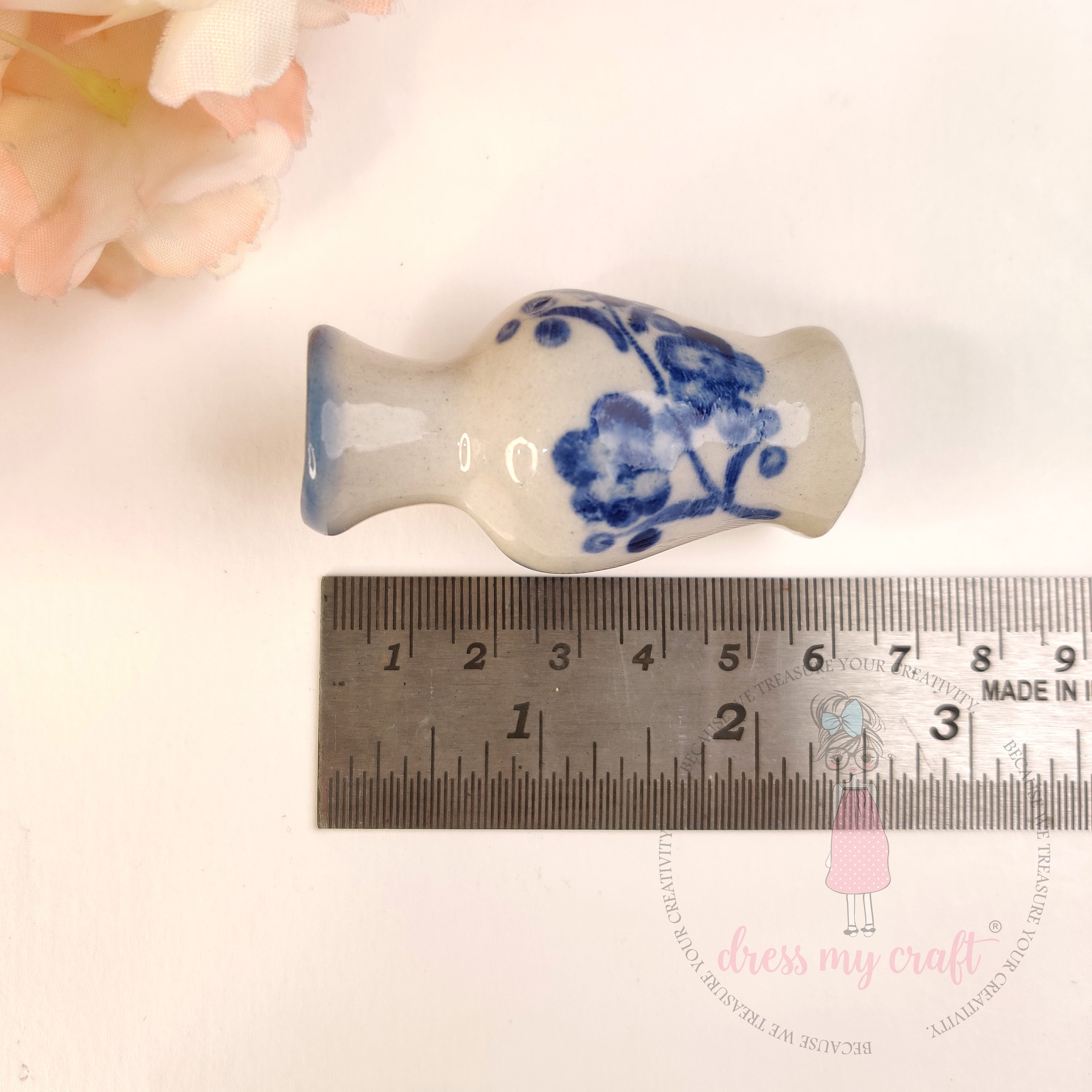 Miniature Blue Orchid Vase - Big