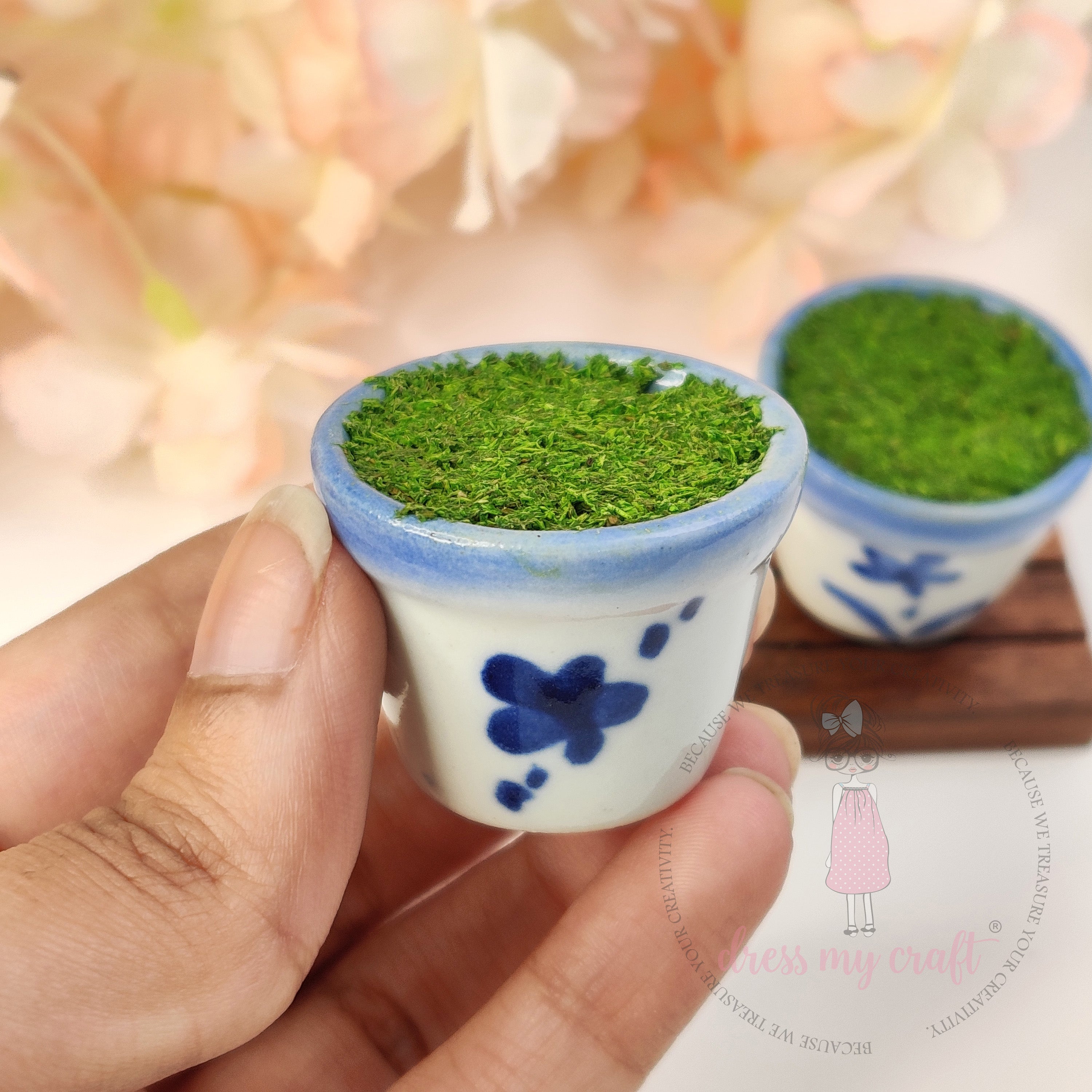 Miniature Round Floral Pot - Big