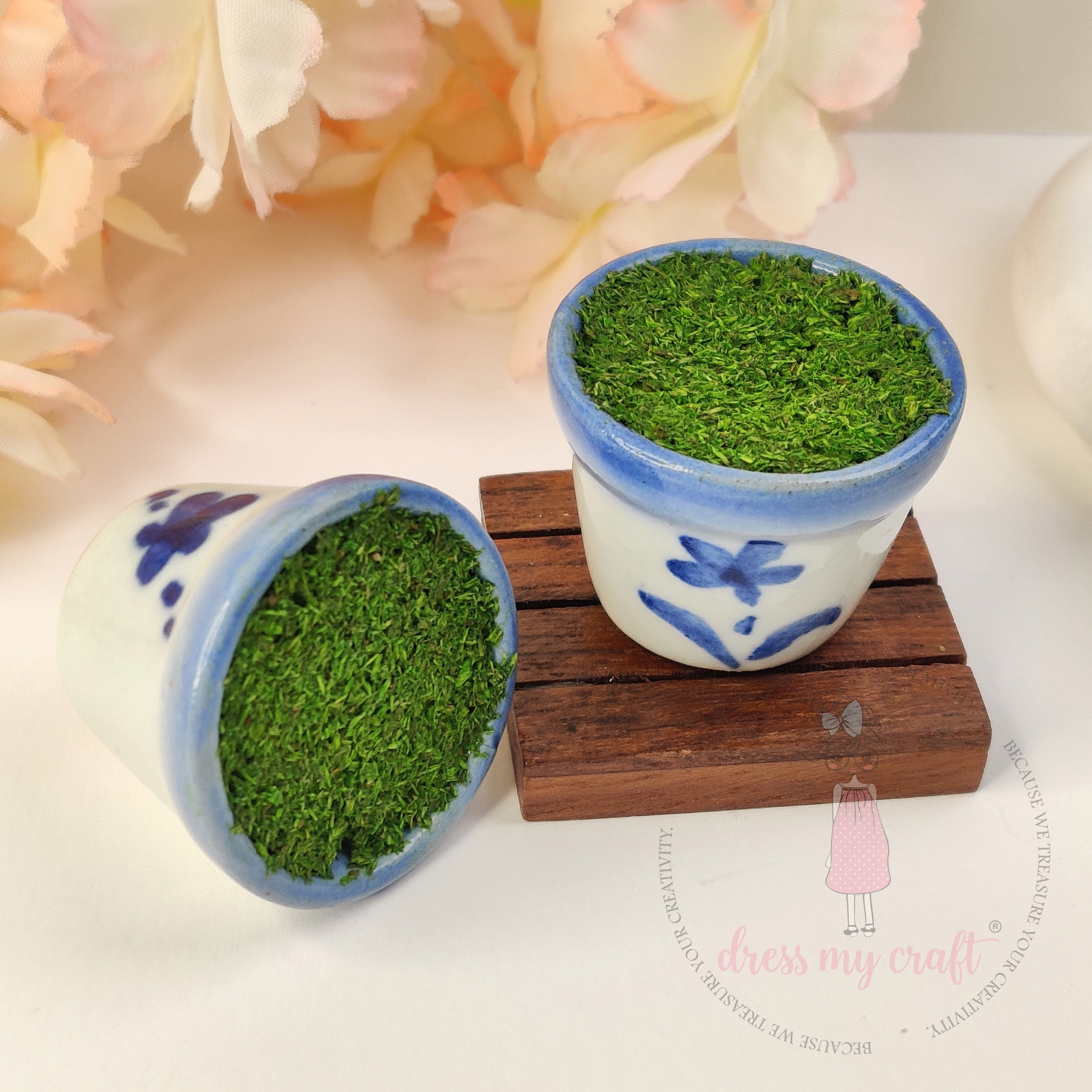 Miniature Round Floral Pot - Big