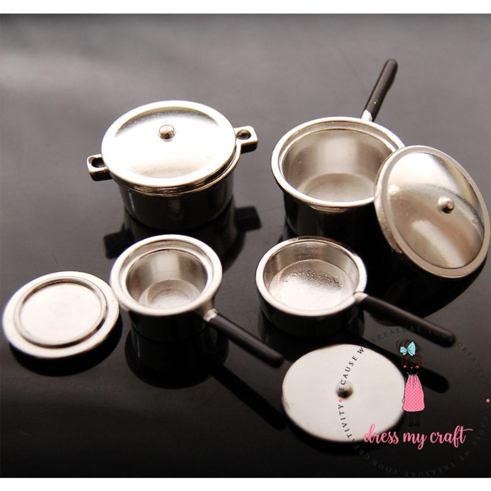 Miniature Kitchen Utensils - Silver Metal