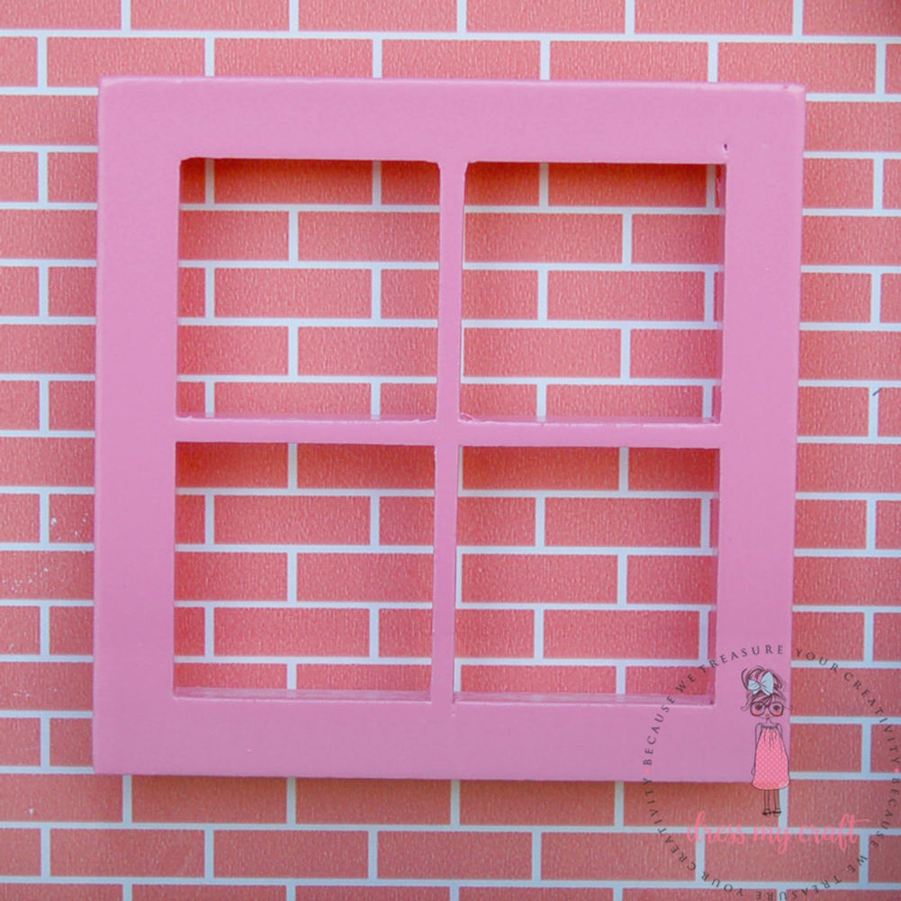 Miniature Anywhere Wooden Window - Pink