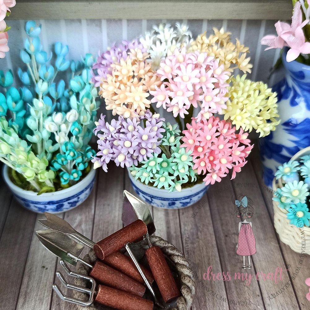 Miniature Terracotta Weaved Basket with Handle