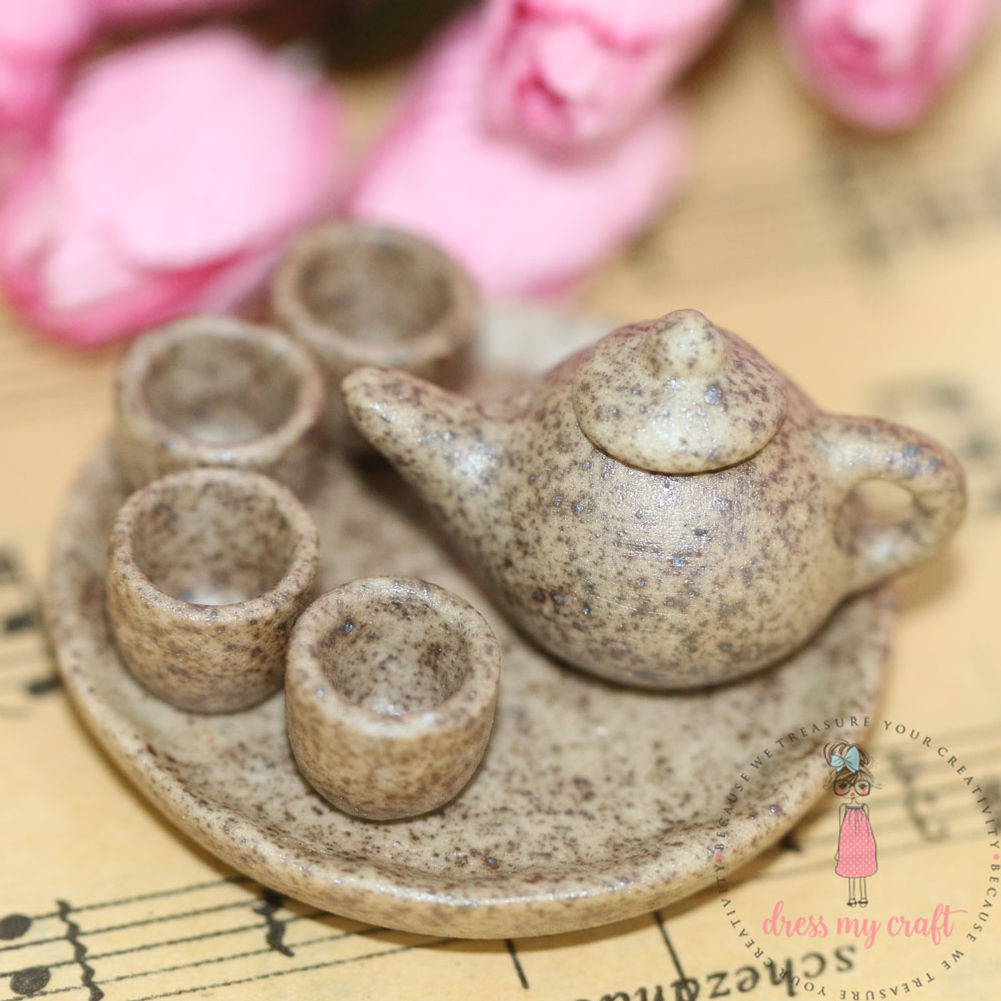 Miniature Terracotta Tea Set