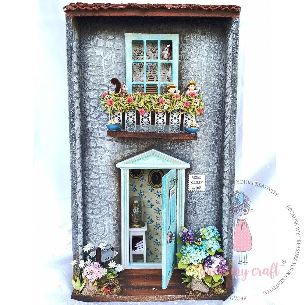 Miniature Anywhere Wooden Door - Baby Blue