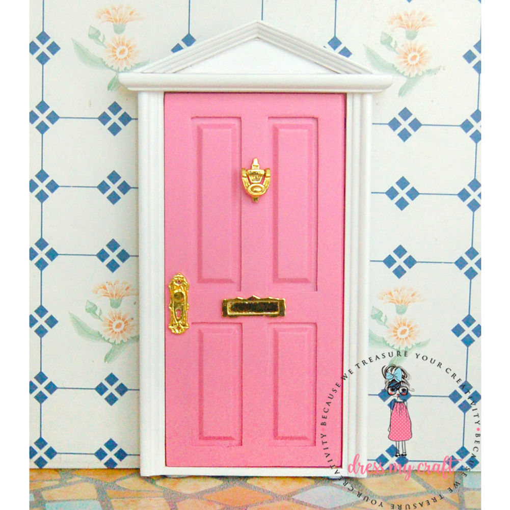 Miniature Anywhere Wooden Door - Baby Pink