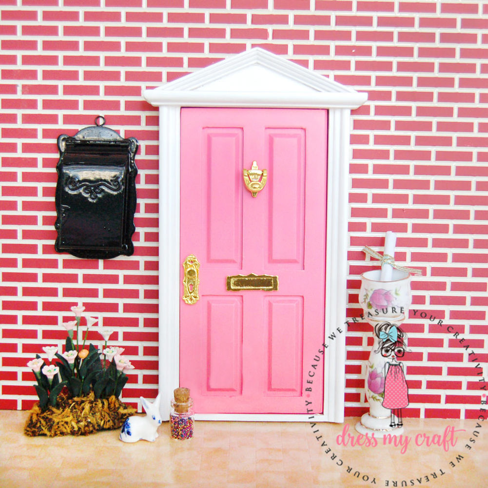 Miniature Anywhere Wooden Door - Baby Pink