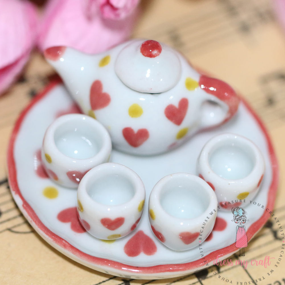 Miniature Hearts Tea Set