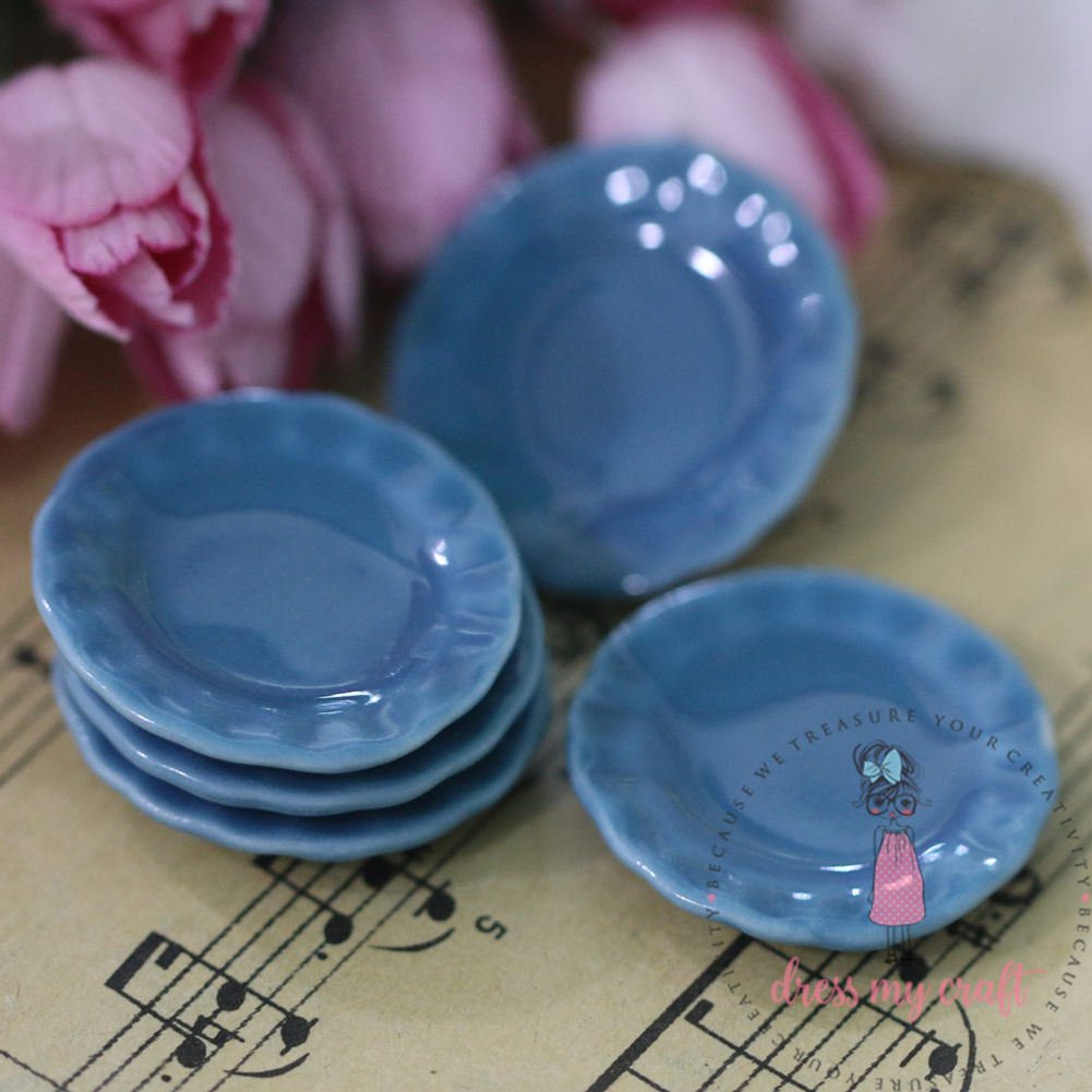 Miniature Dinner Plates Blue