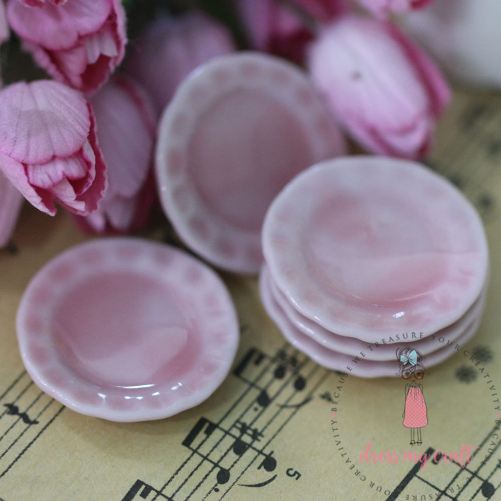 Miniature Dinner Plates Pink