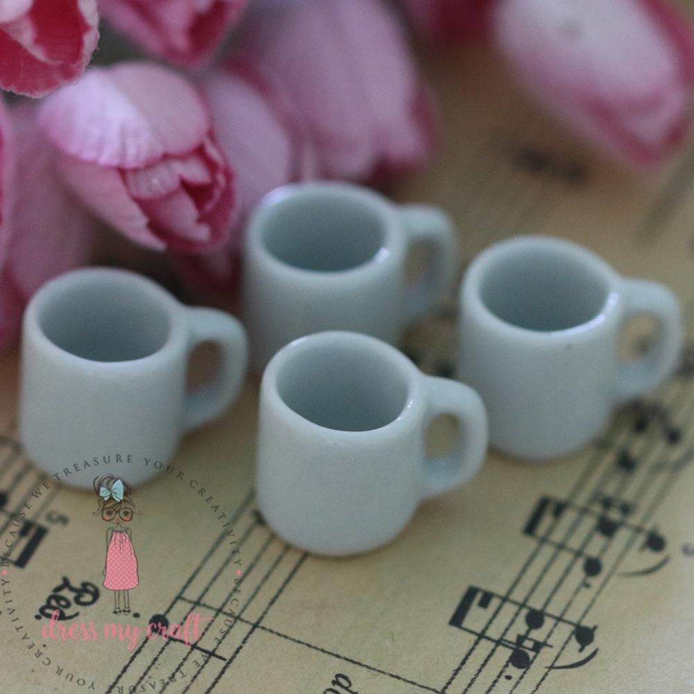 Miniature Coffee Mugs - White