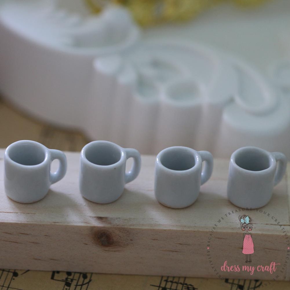 Miniature Coffee Mugs - White