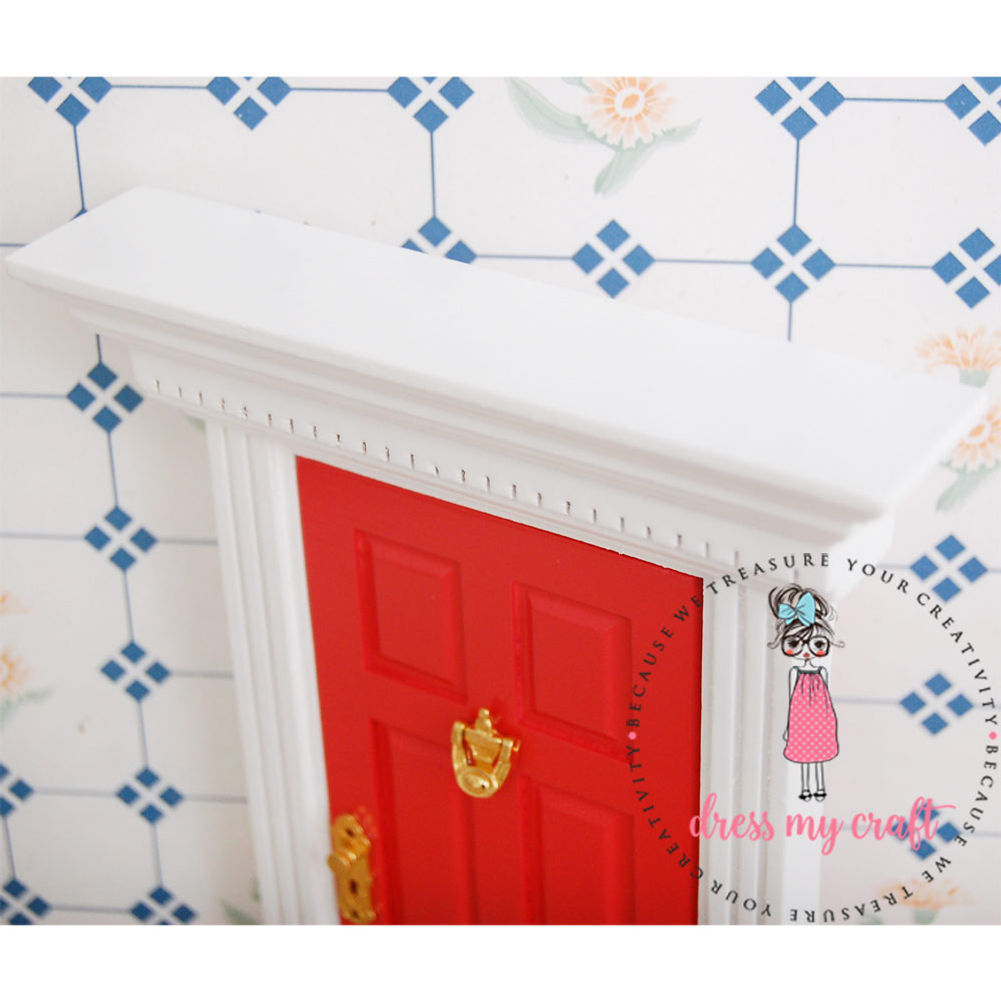 Miniature Anywhere Big Wooden Door - Red