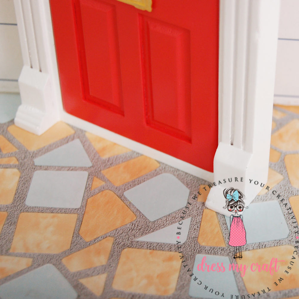 Miniature Anywhere Big Wooden Door - Red