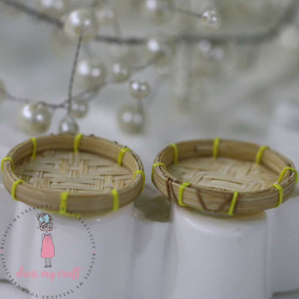 Miniature Vegetable Cane Flate Small Basket